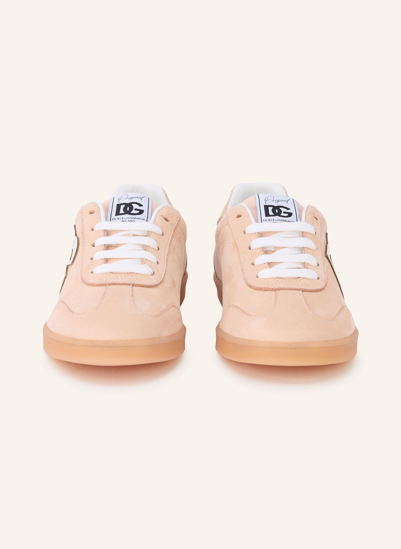 DOLCE & GABBANA Sneakers: ORANGE CLAIR / BLANC