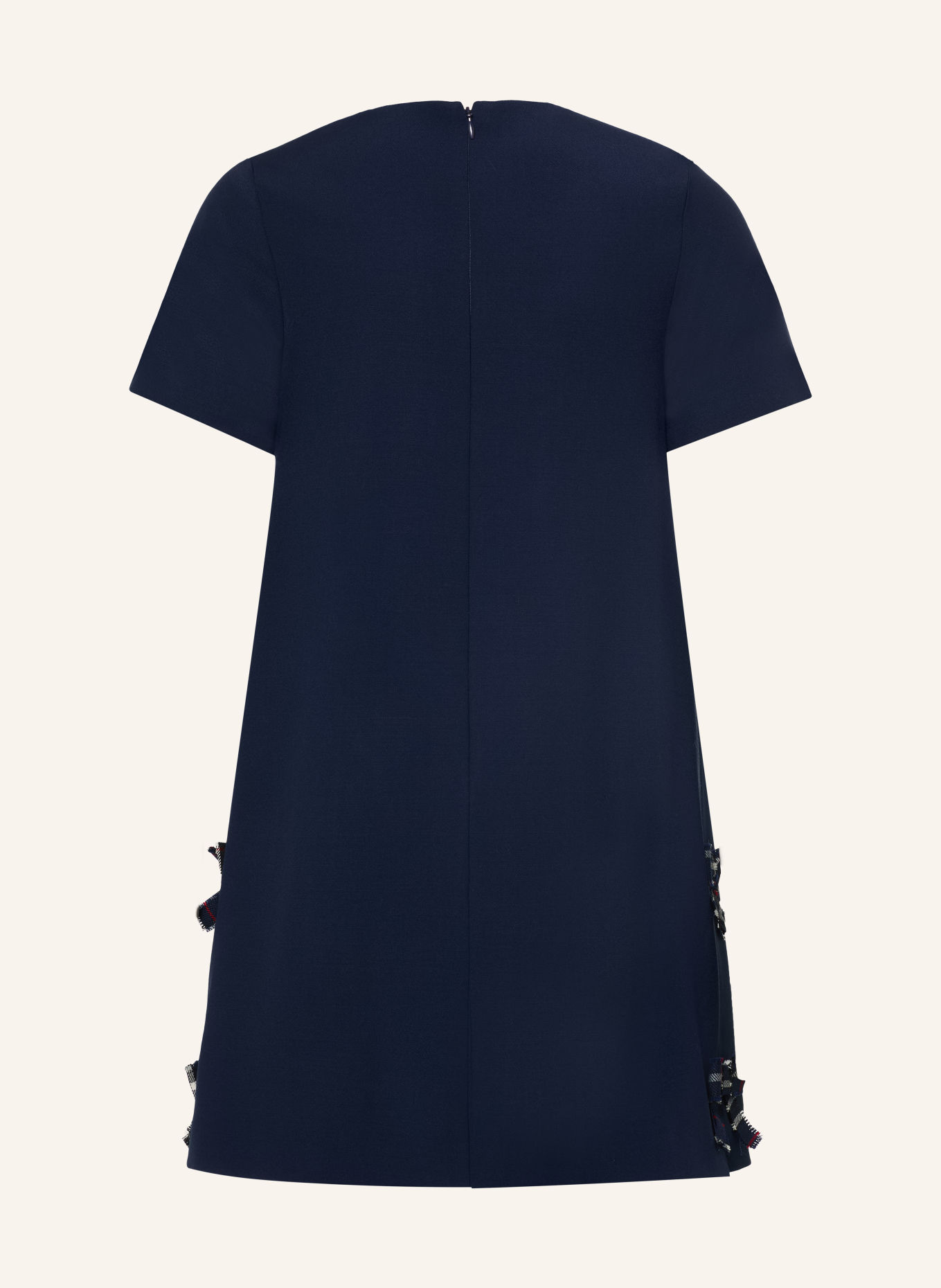 DOLCE & GABBANA Kleid: DUNKELBLAU / NEONROT / WEISS