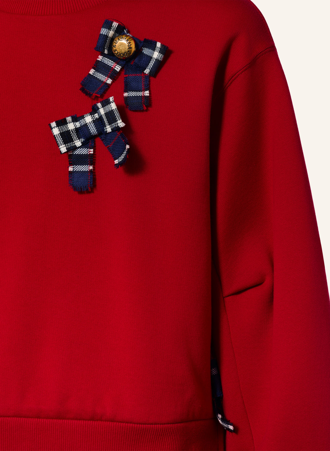 DOLCE & GABBANA Sweatshirt: ROT / DUNKELBLAU / WEISS