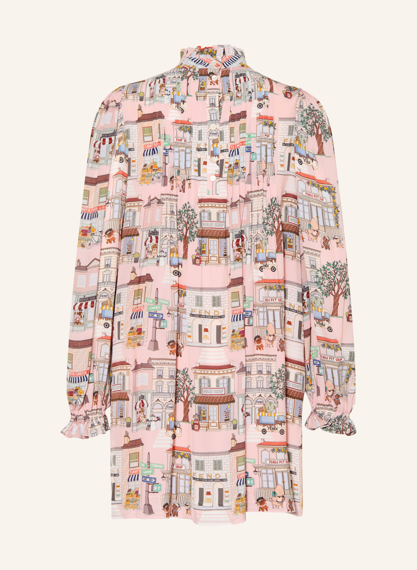 FENDI Kleid: HELLROSA / HELLGRÜN / HELLBLAU