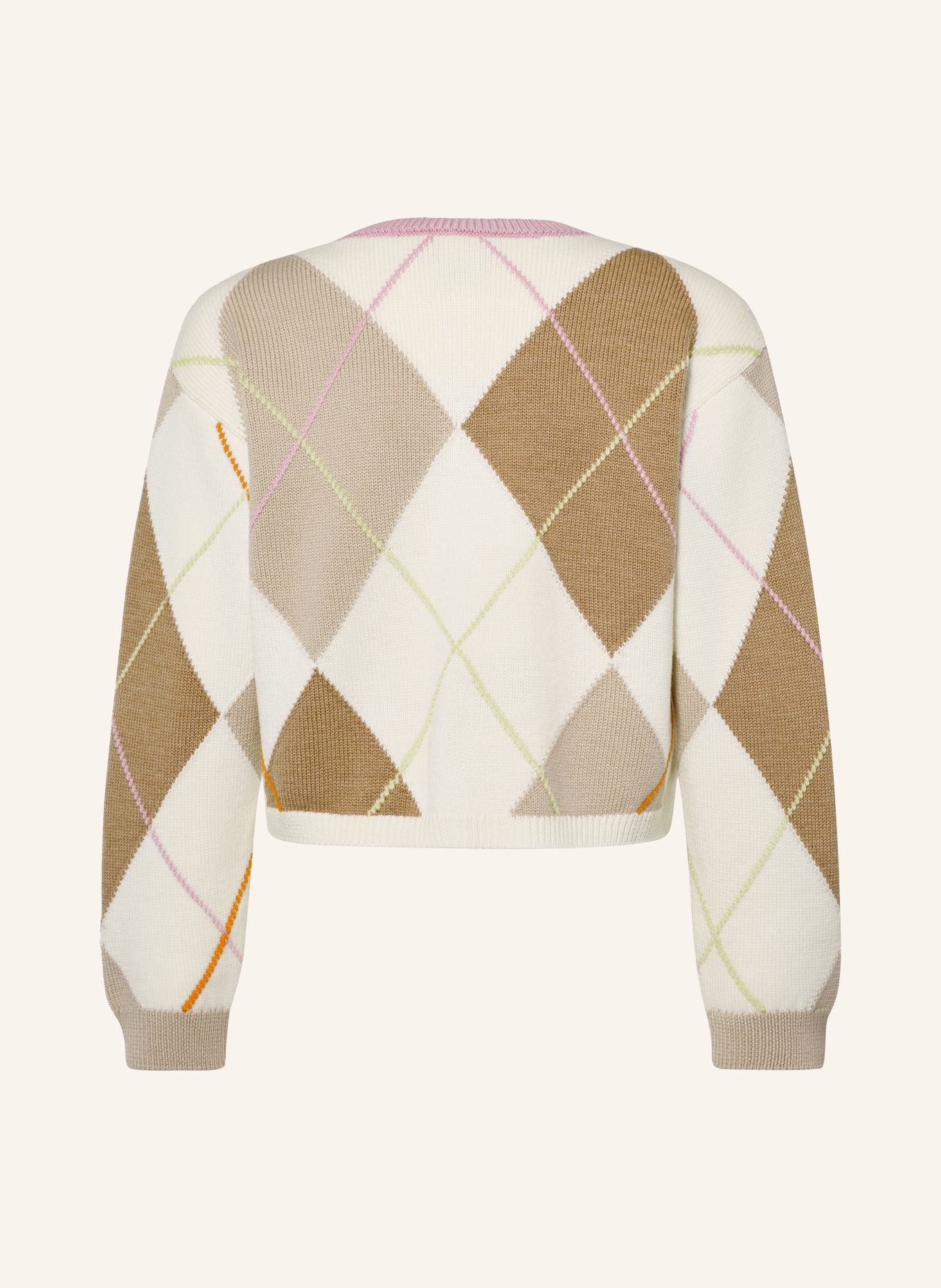 FENDI Strickjacke: CREME / HELLBRAUN / HELLLILA
