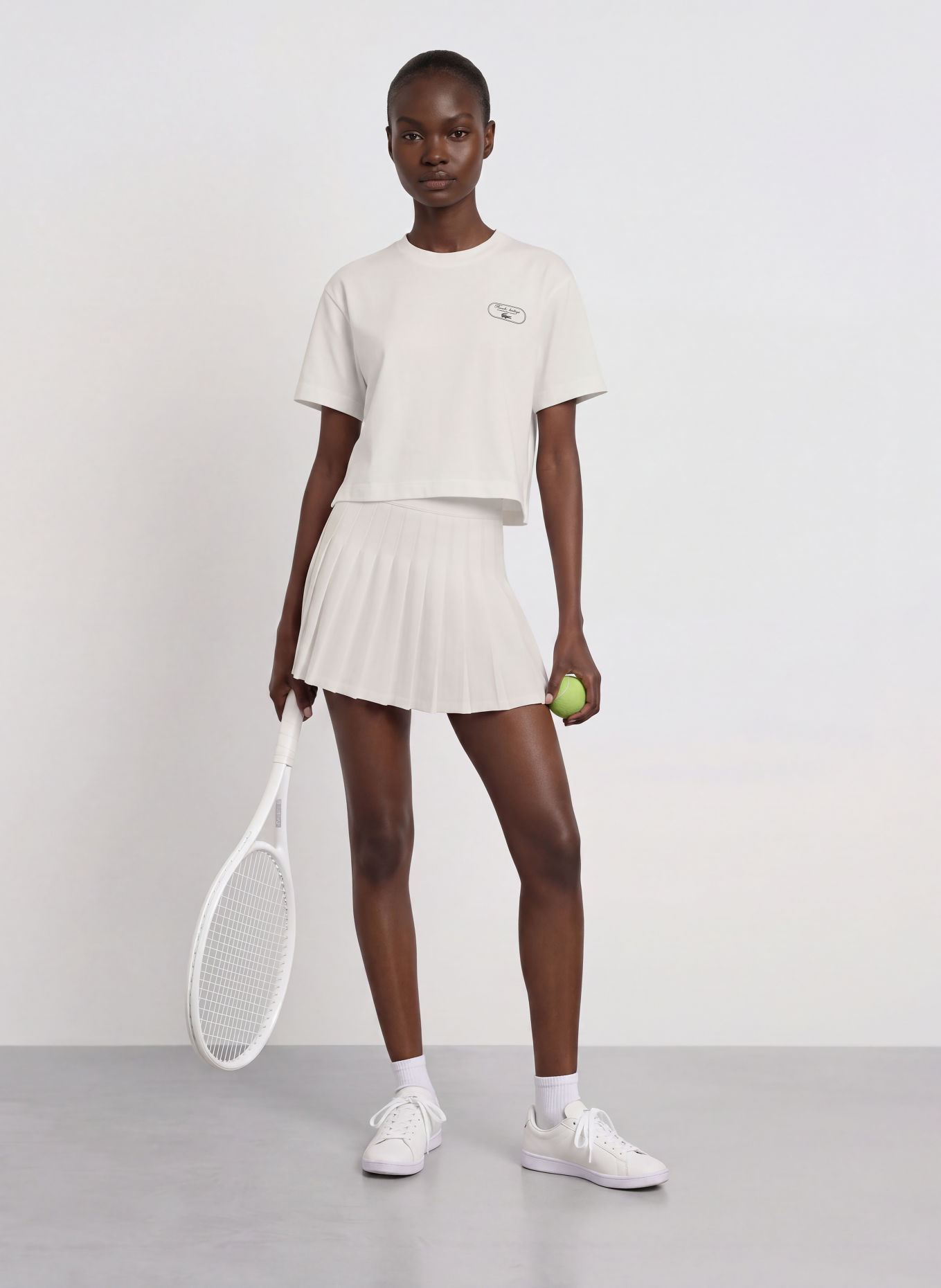 LACOSTE T-shirt: WIT