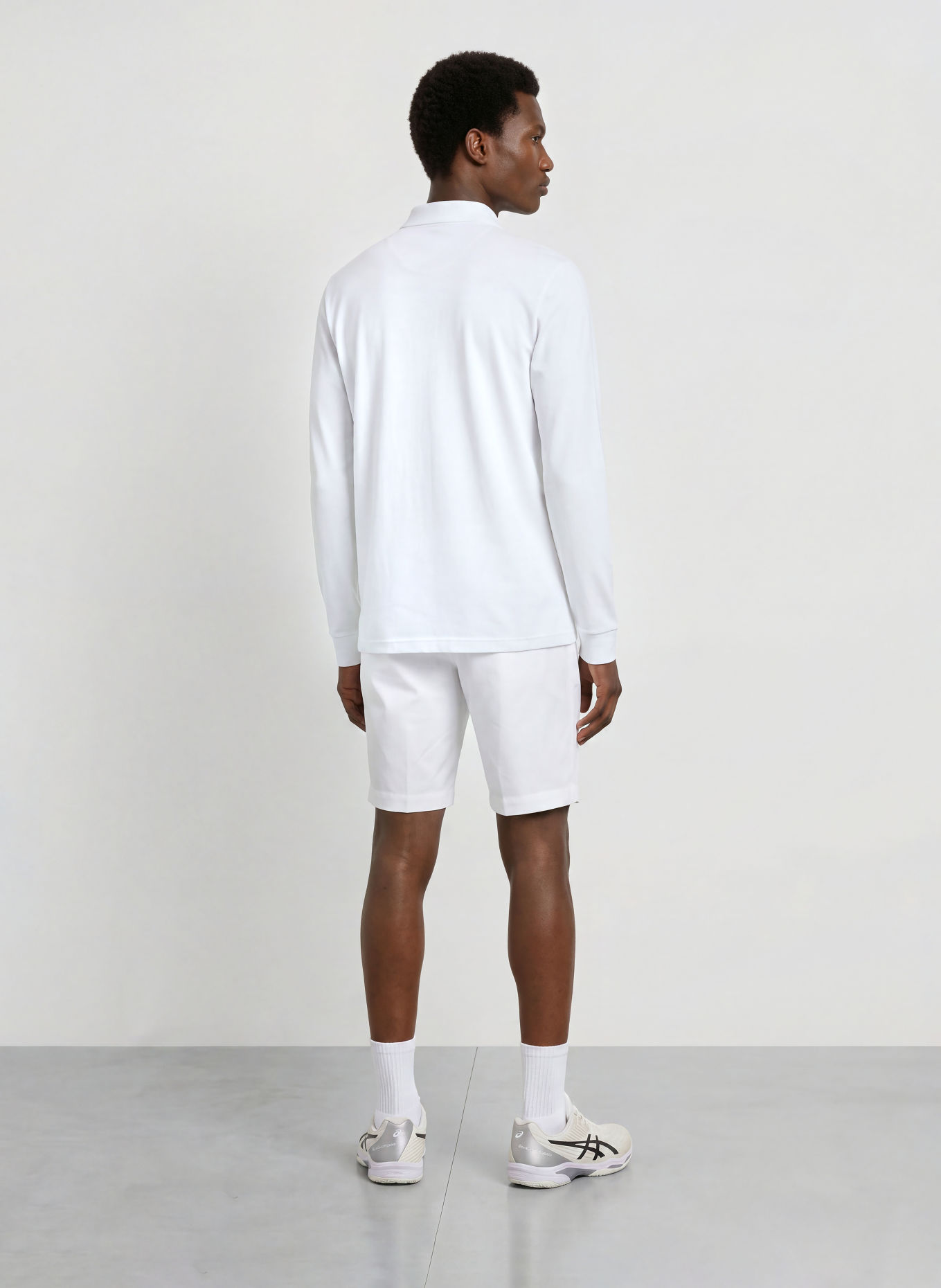 LACOSTE Strick-Poloshirt: WEISS / DUNKELGRÜN