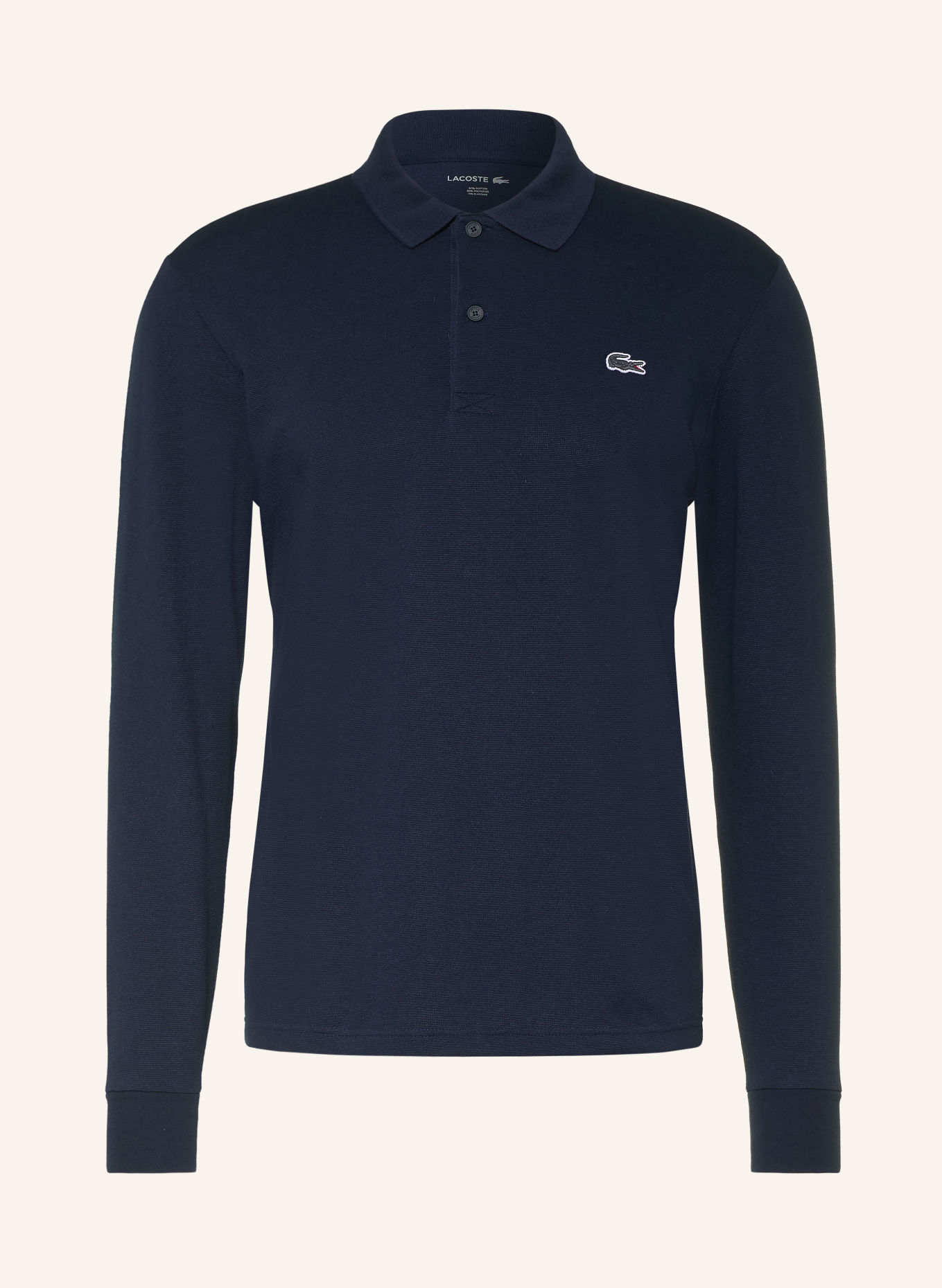 LACOSTE Gebreid poloshirt: DONKERBLAUW