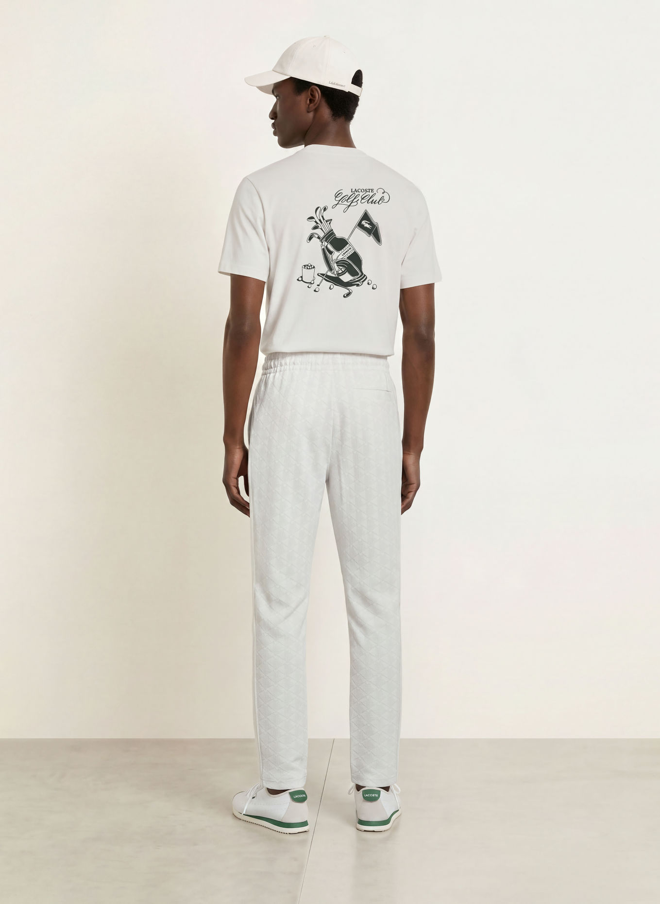 LACOSTE T-shirt: WIT / ZWART