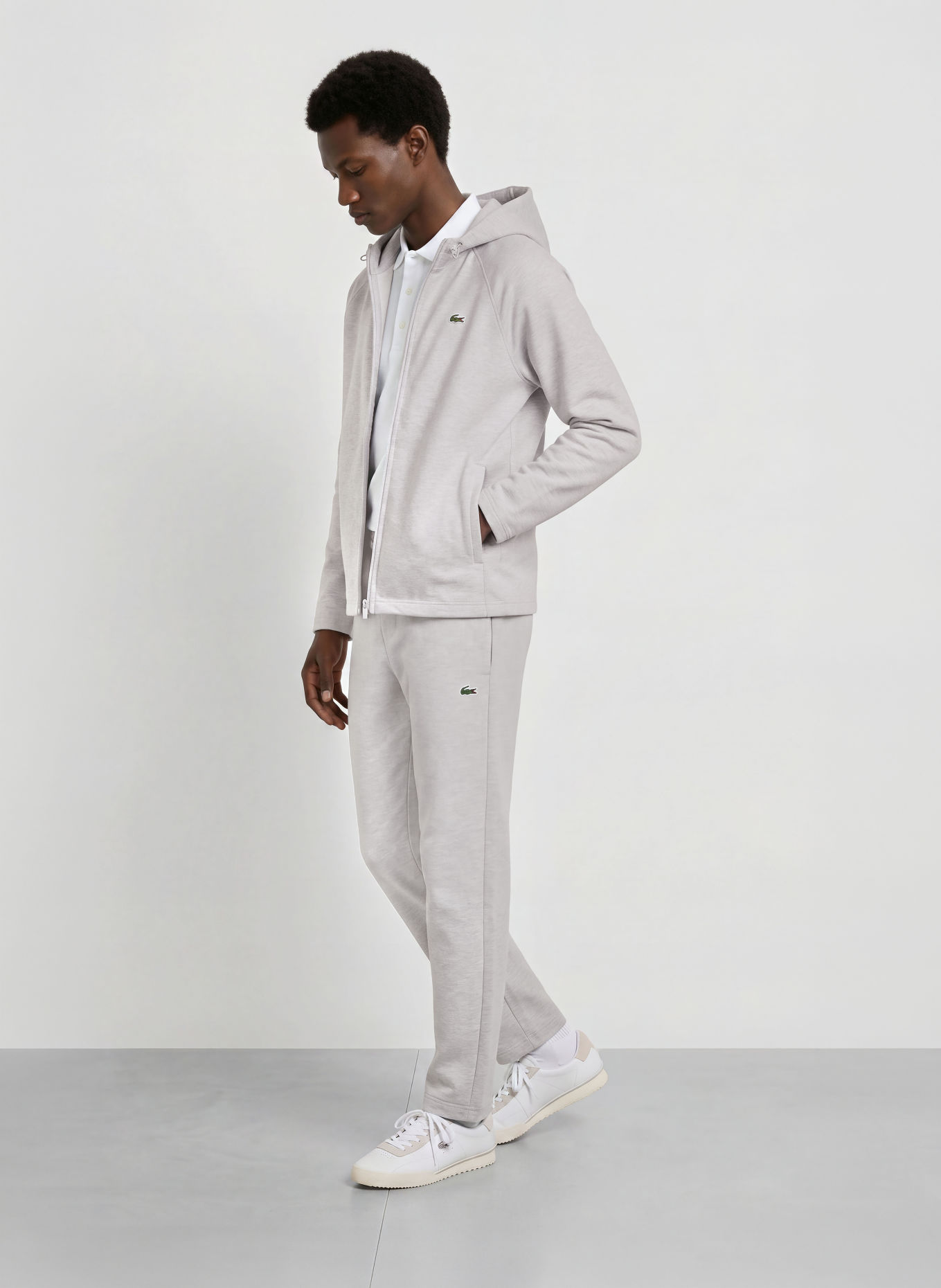 LACOSTE Sweatvest: LICHTGRIJS