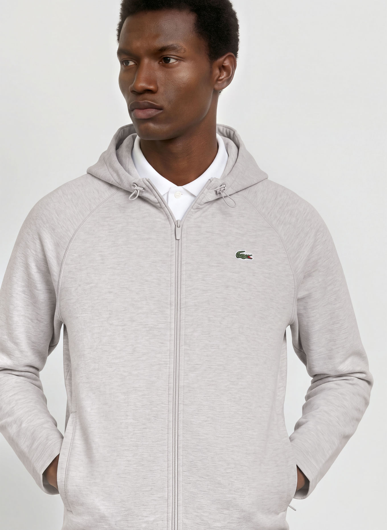 LACOSTE Sweatvest: LICHTGRIJS