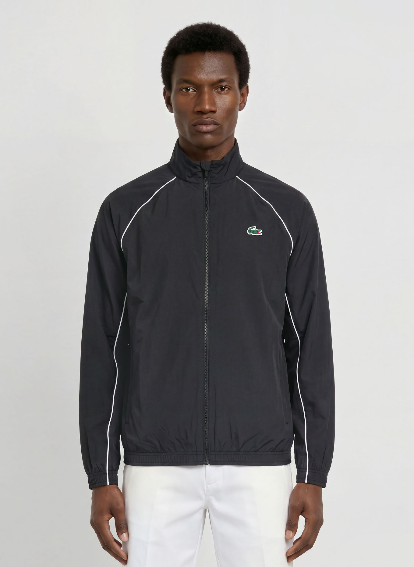 LACOSTE Trainingsjack: ZWART / DONKERGROEN / WIT