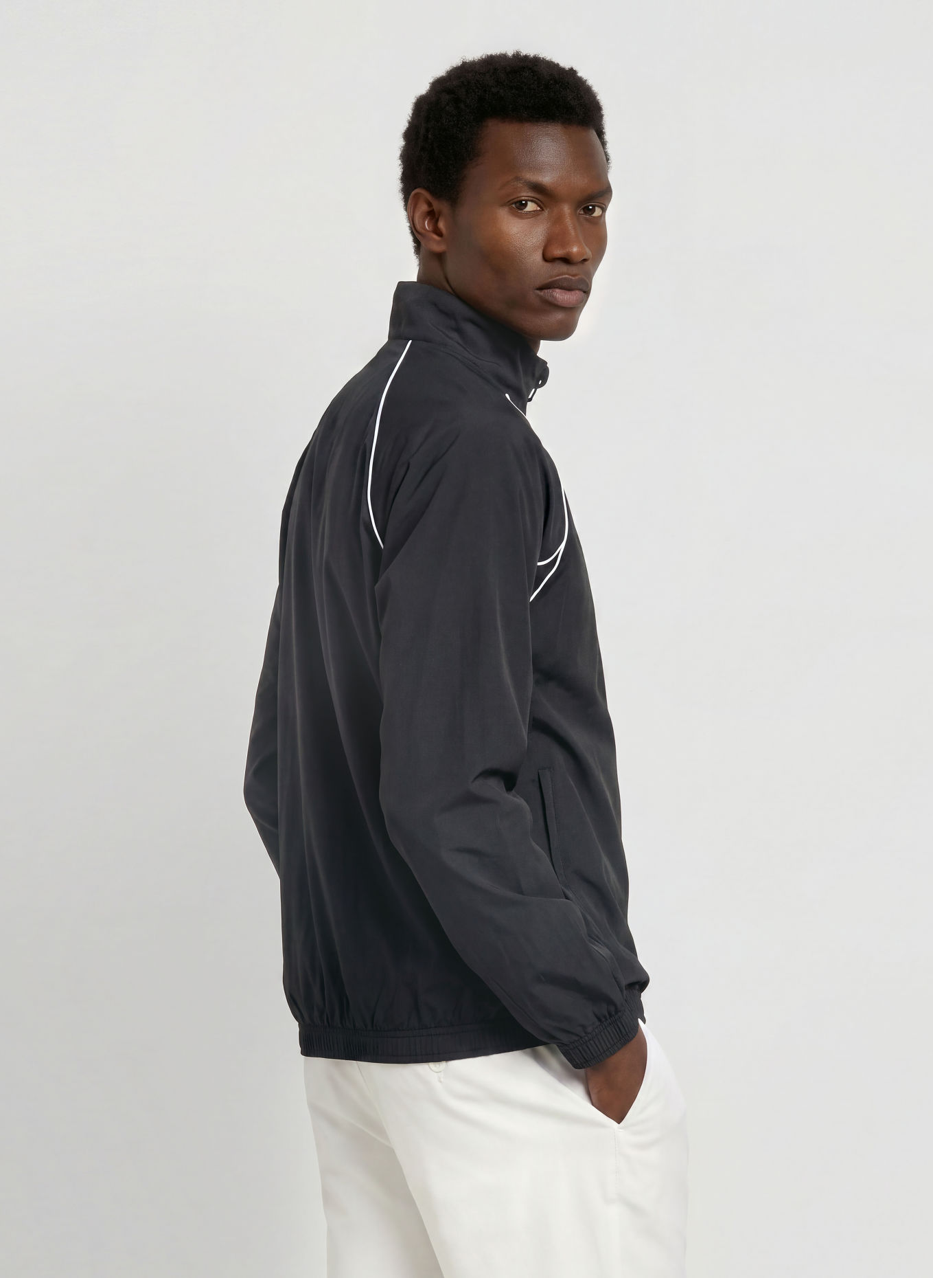 LACOSTE Trainingsjack: ZWART / DONKERGROEN / WIT