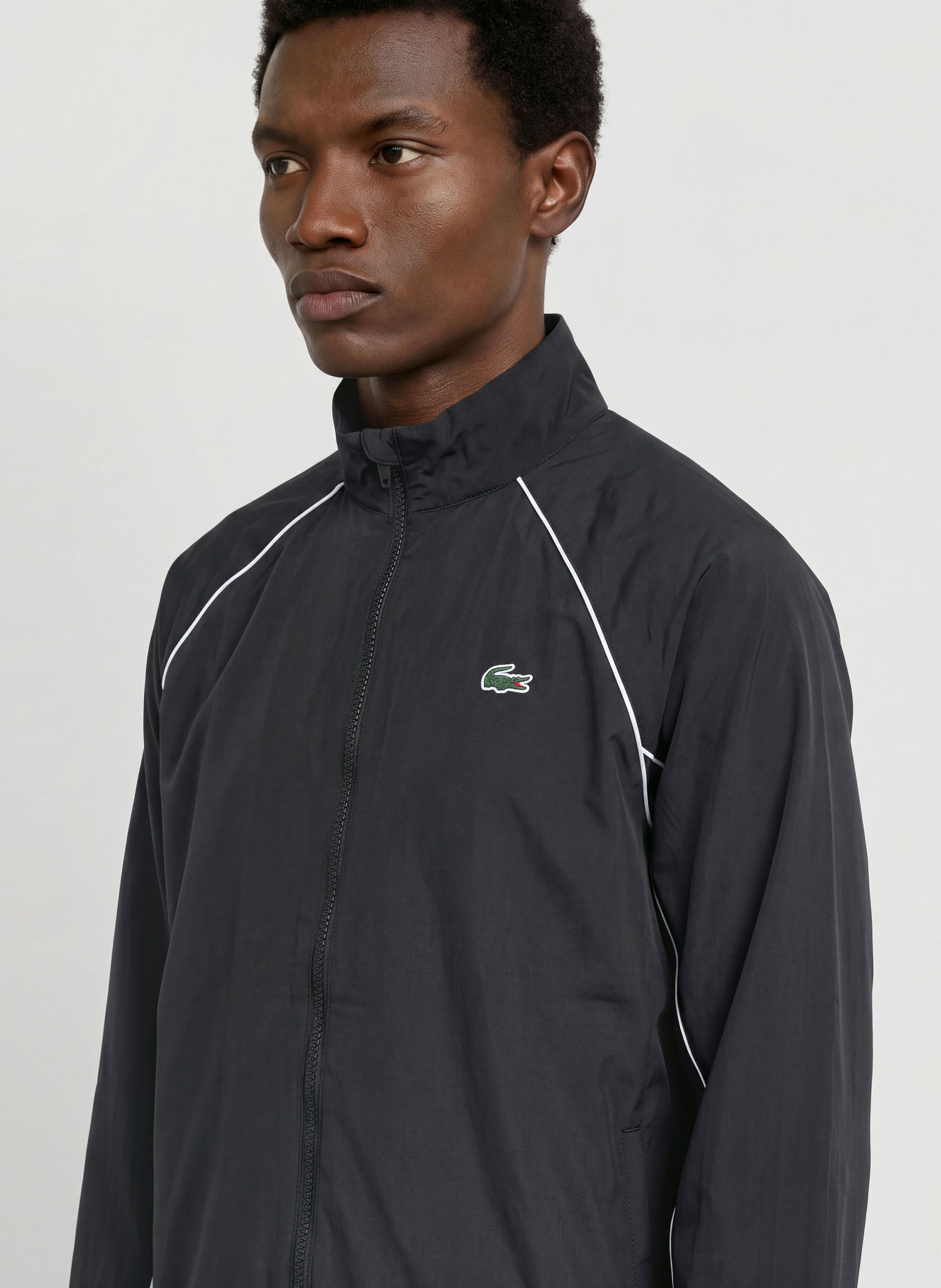LACOSTE Trainingsjack: ZWART / DONKERGROEN / WIT