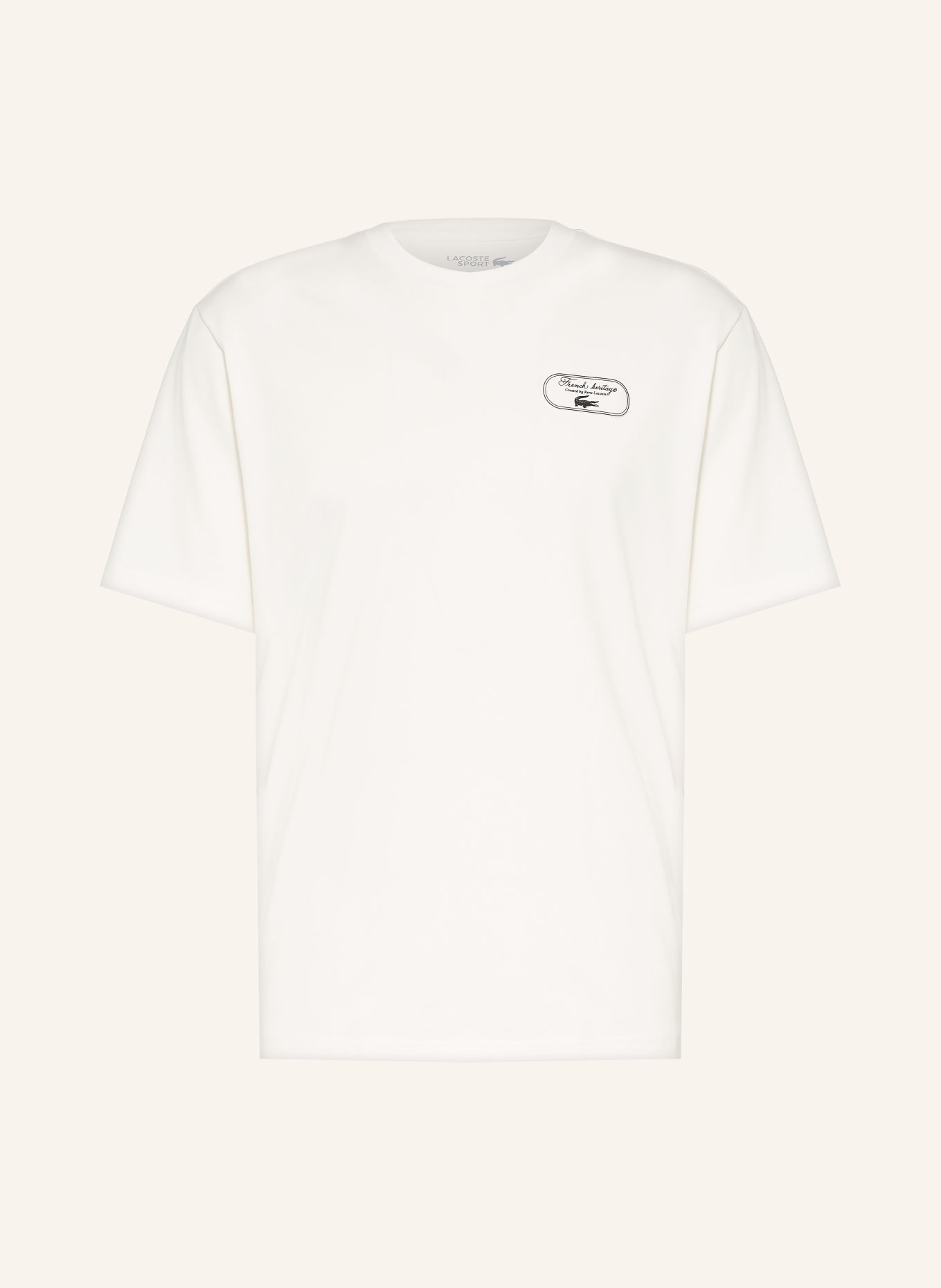 LACOSTE T-shirt: WHITE / BLACK