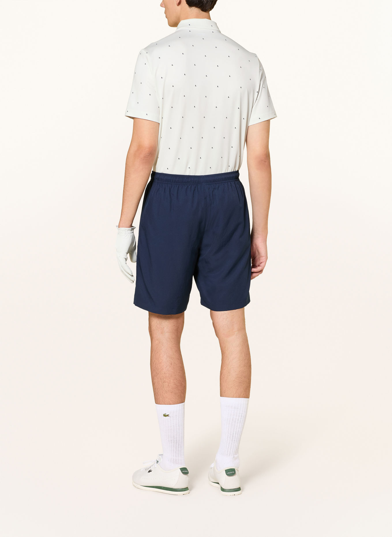 LACOSTE Funktions-Poloshirt Regular Fit: WEISS / DUNKELGRÜN