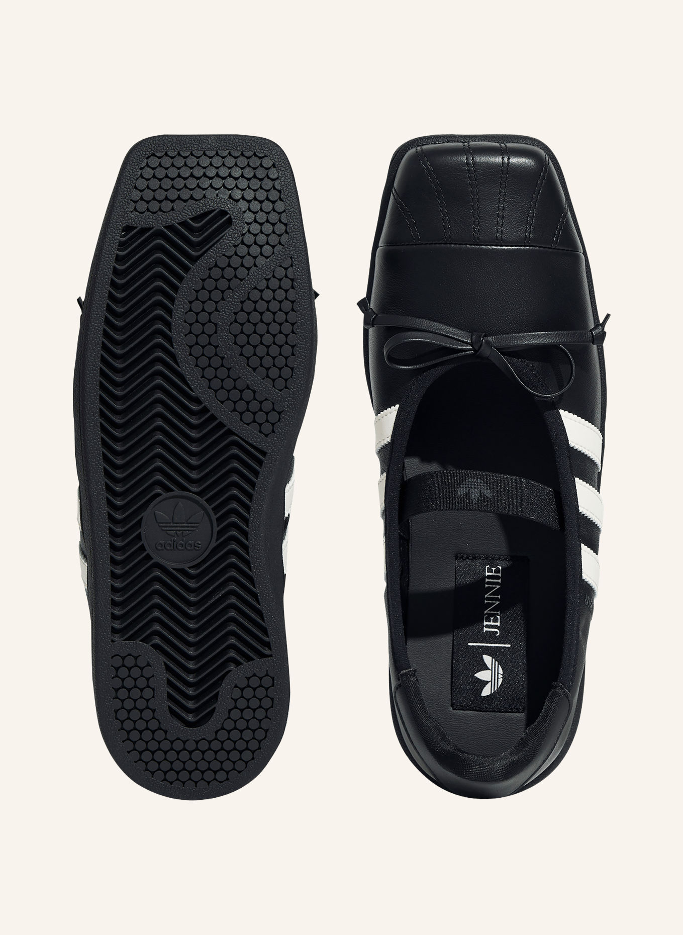 adidas Originals SUPERSTAR SQ BALLET Sneakers: BLACK / WHITE