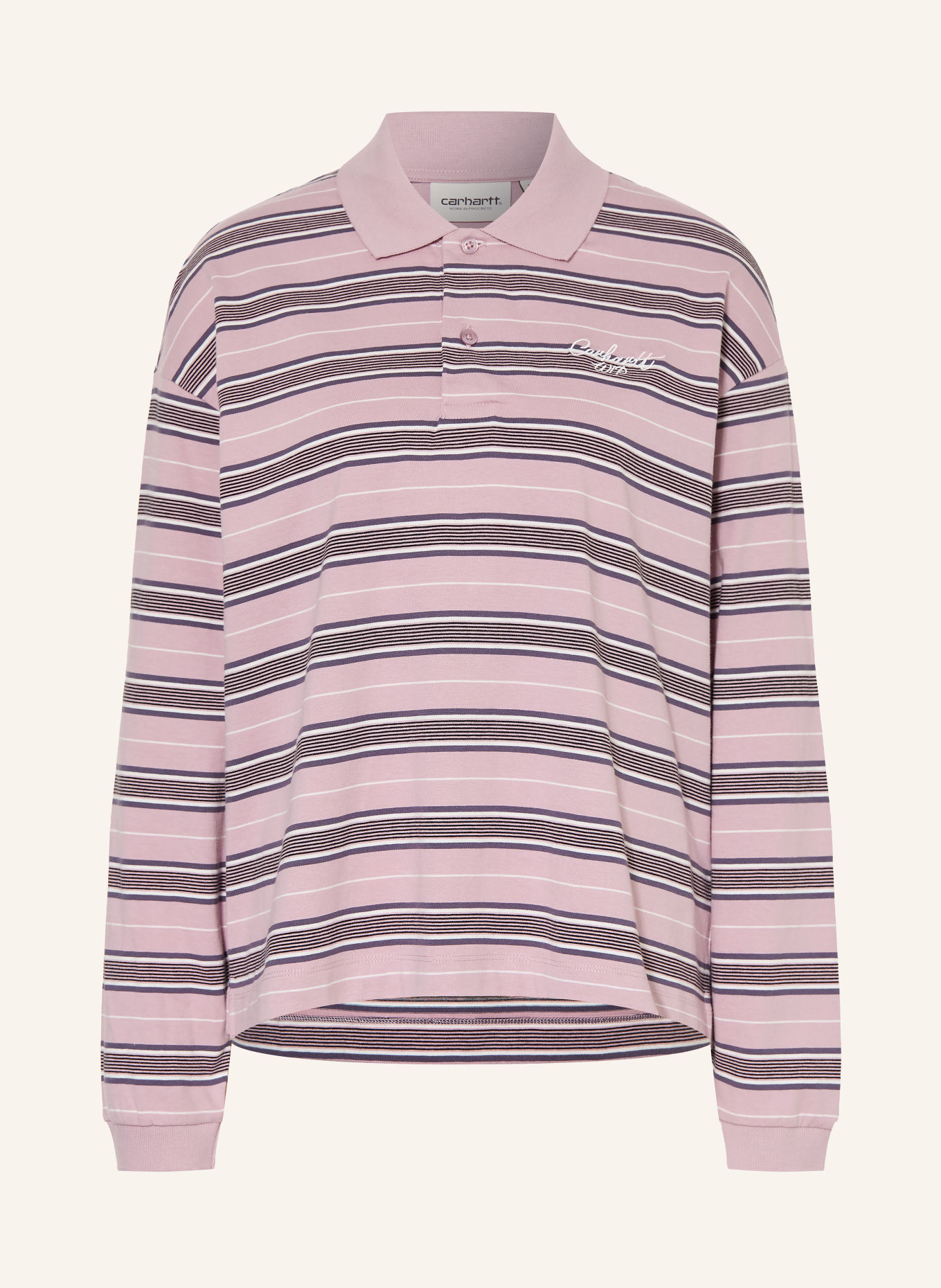 carhartt WIP Jersey-Poloshirt BRONSON: ROSA / GRAU / SCHWARZ