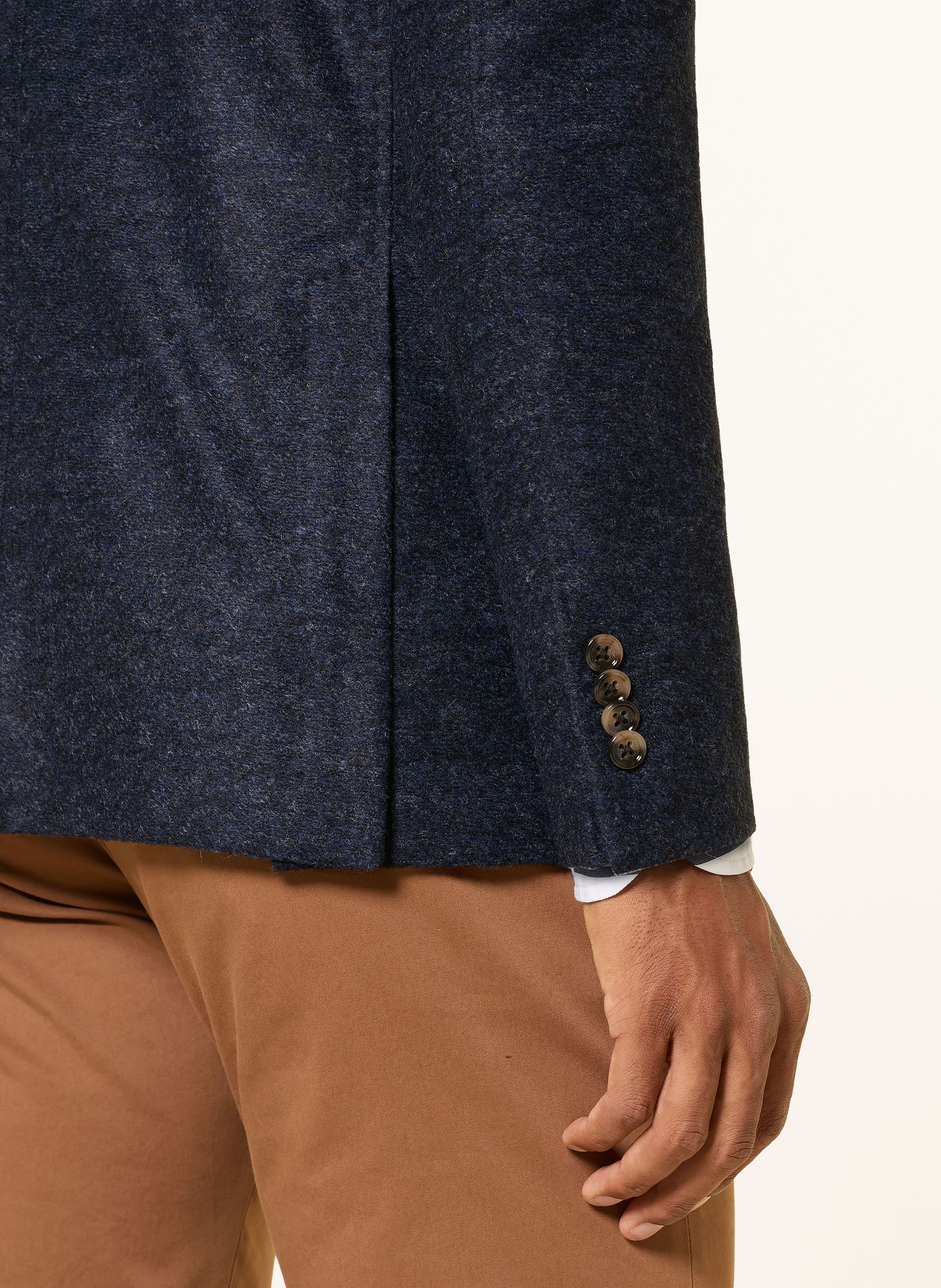 windsor. Jerseycolbert TRIEST-J9 Extra Slim Fit met uitneembare kraag: DONKERBLAUW