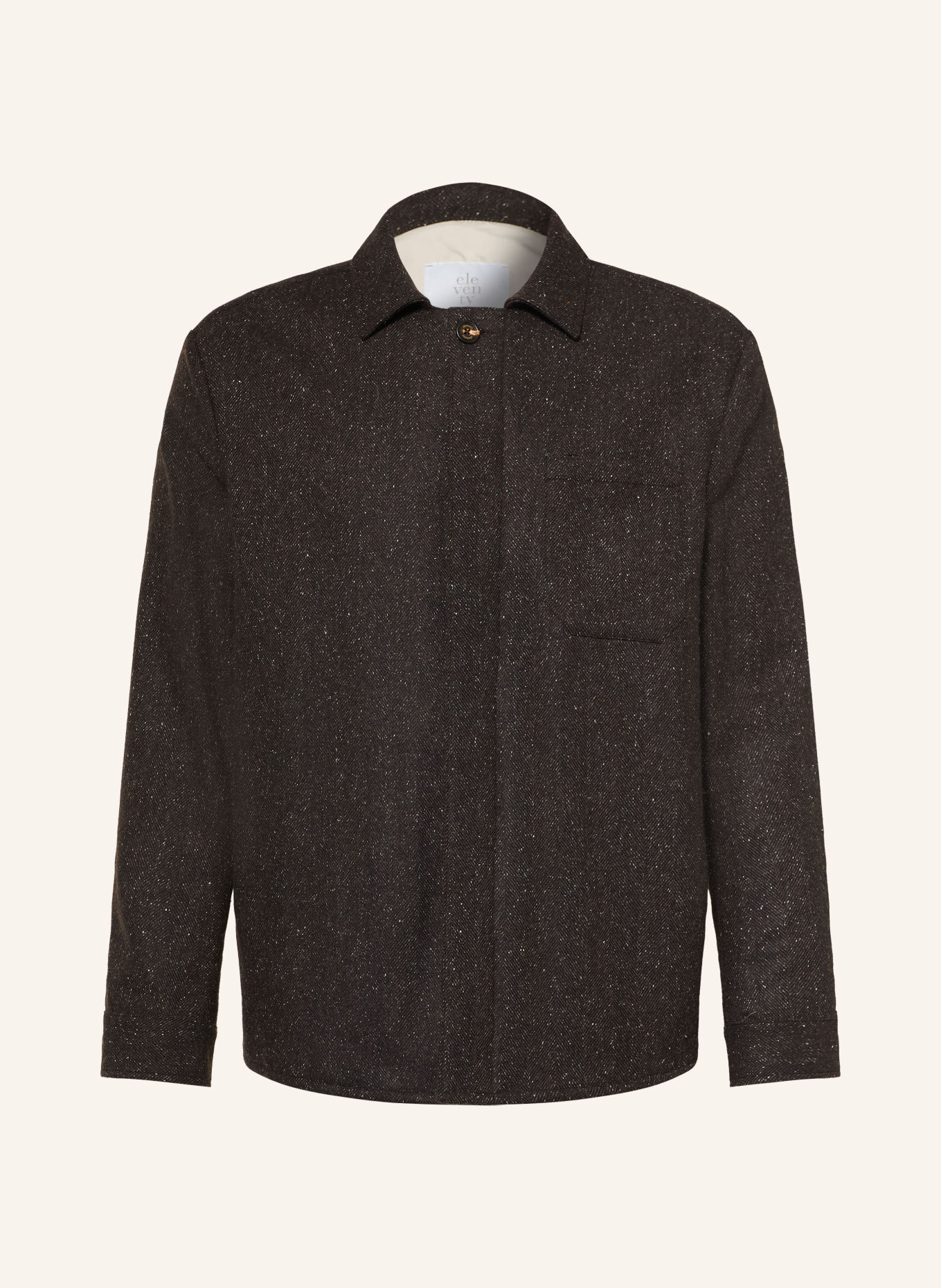 eleventy Overjacket aus Tweed: DUNKELGRAU