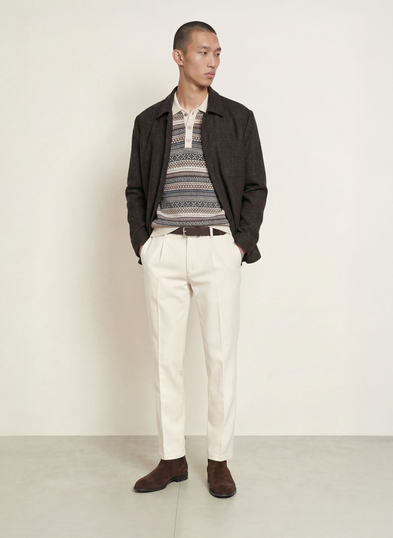 eleventy Overjacket aus Tweed: DUNKELGRAU