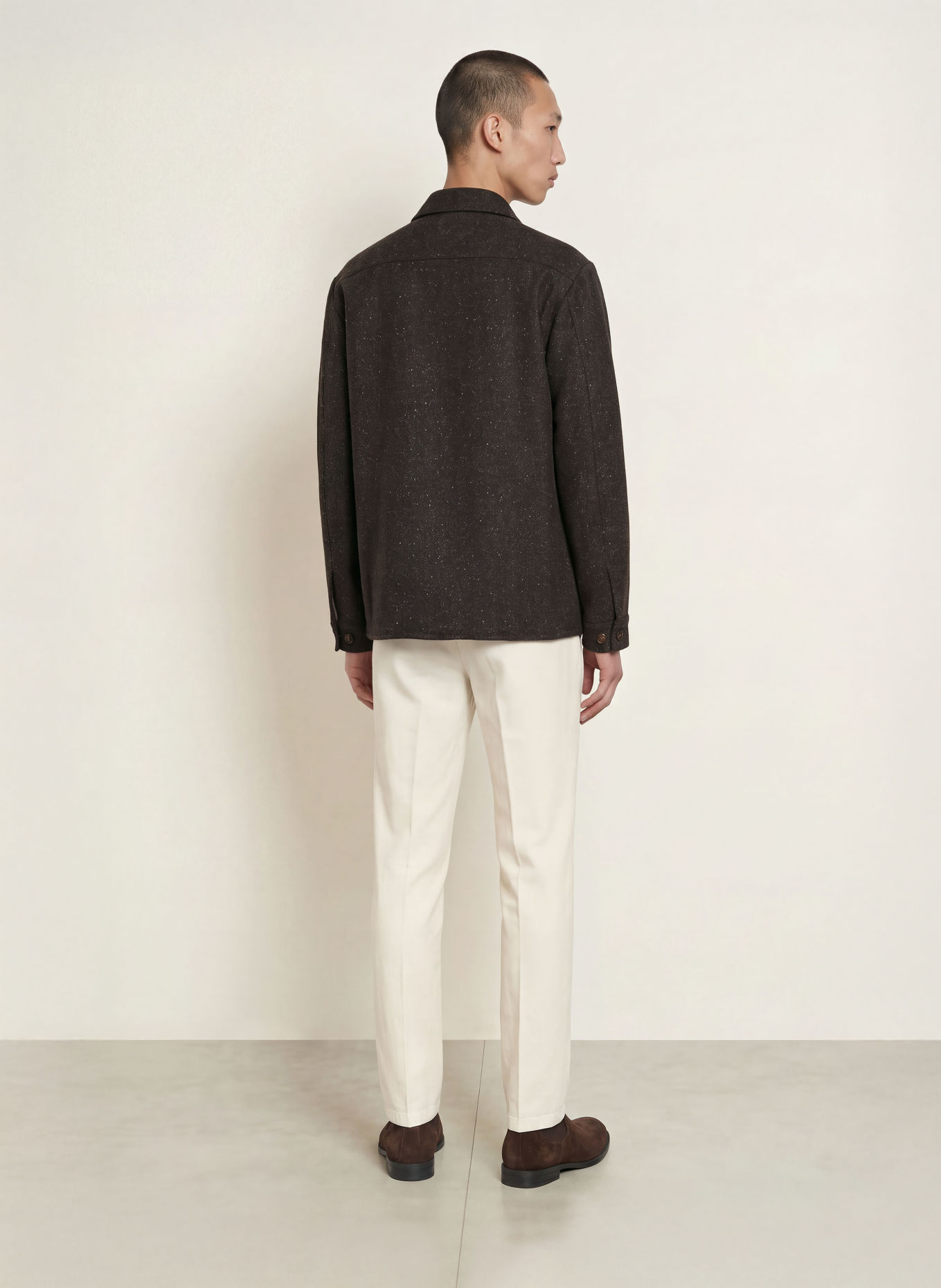 eleventy Overjacket aus Tweed: DUNKELGRAU