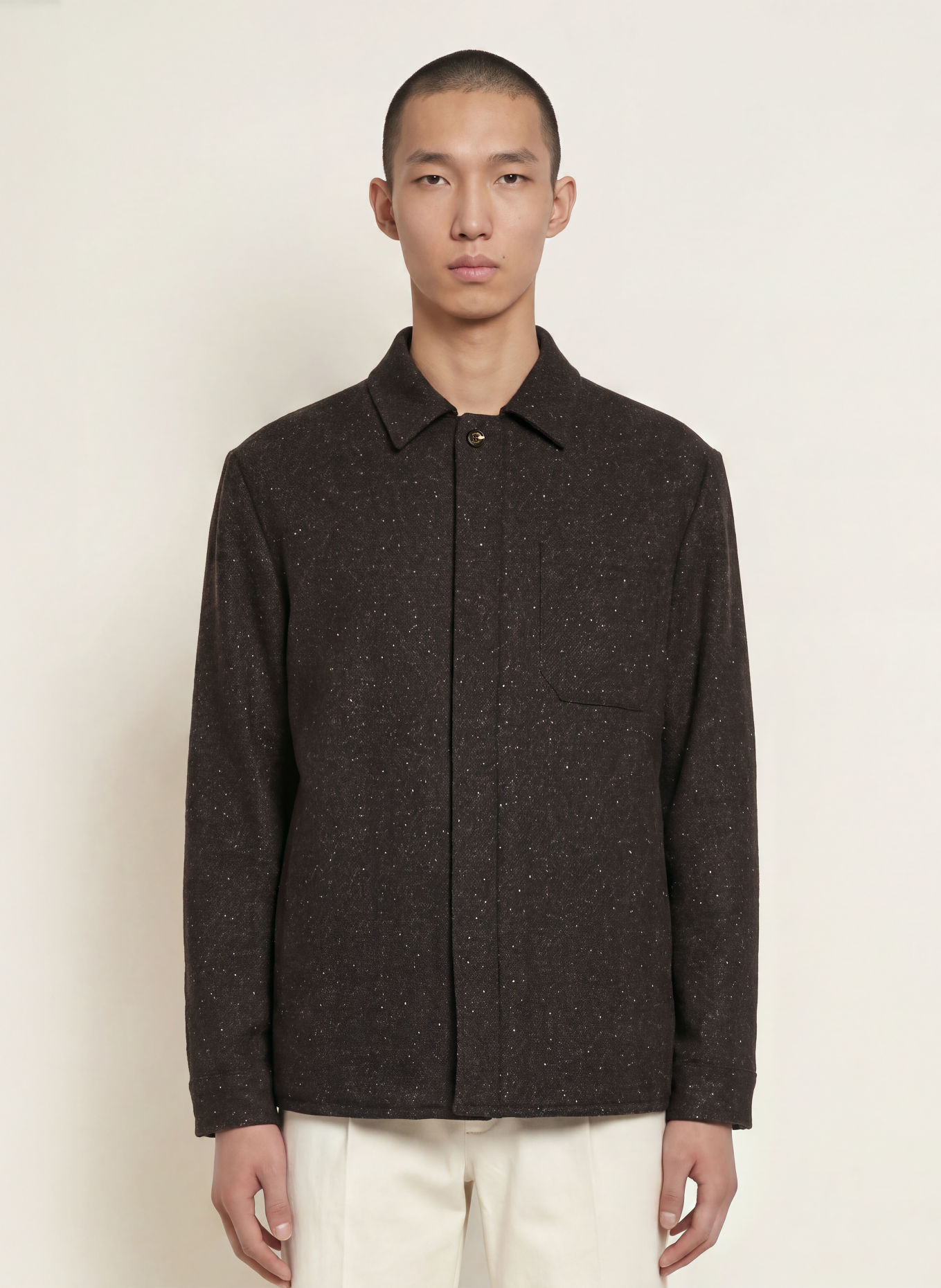 eleventy Overjacket aus Tweed: DUNKELGRAU