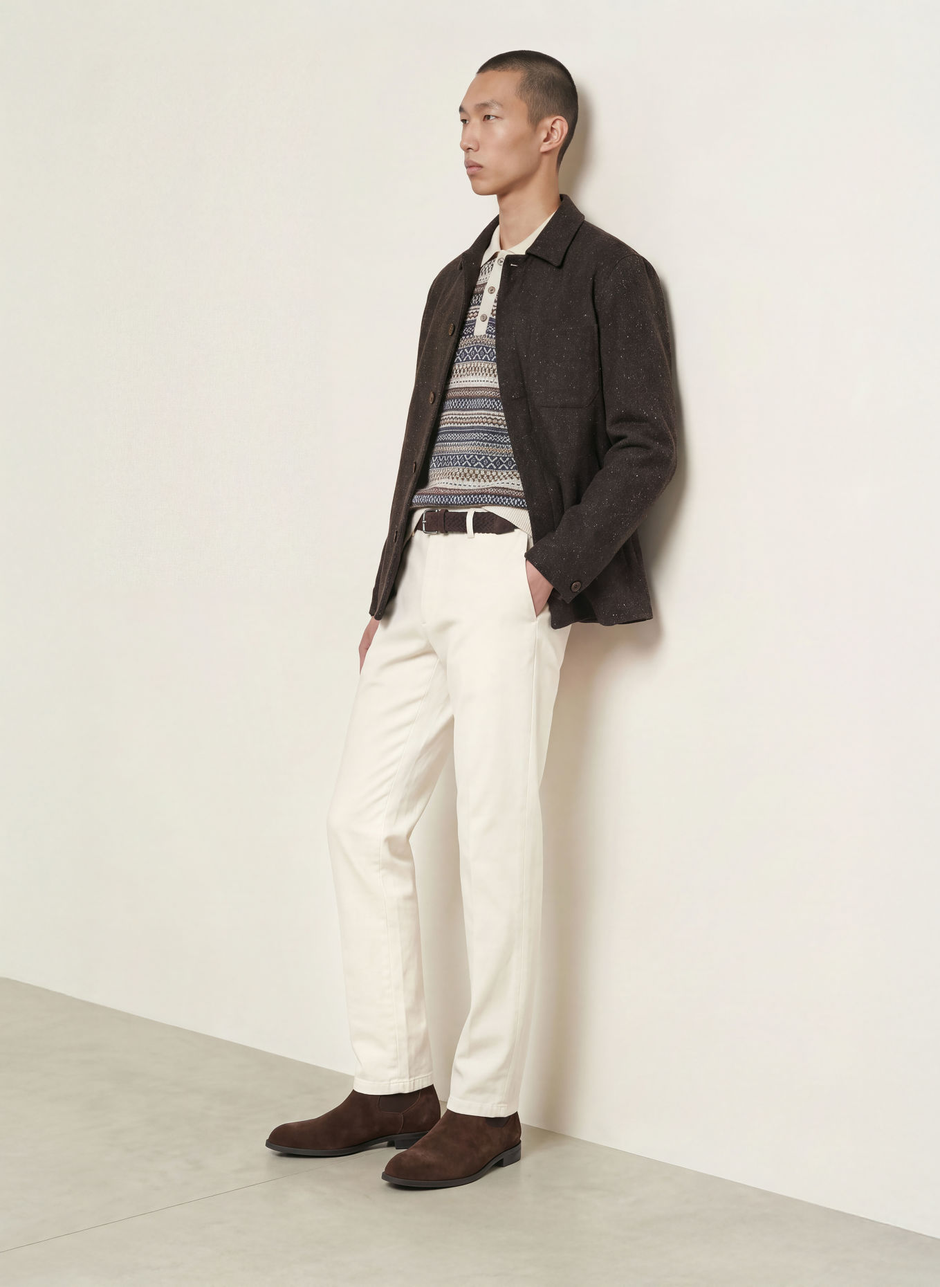 eleventy Overjacket aus Tweed: DUNKELGRAU
