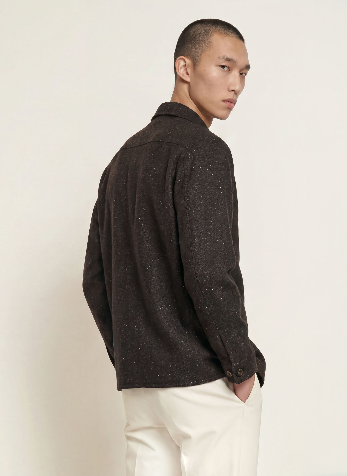eleventy Overjacket aus Tweed: DUNKELGRAU