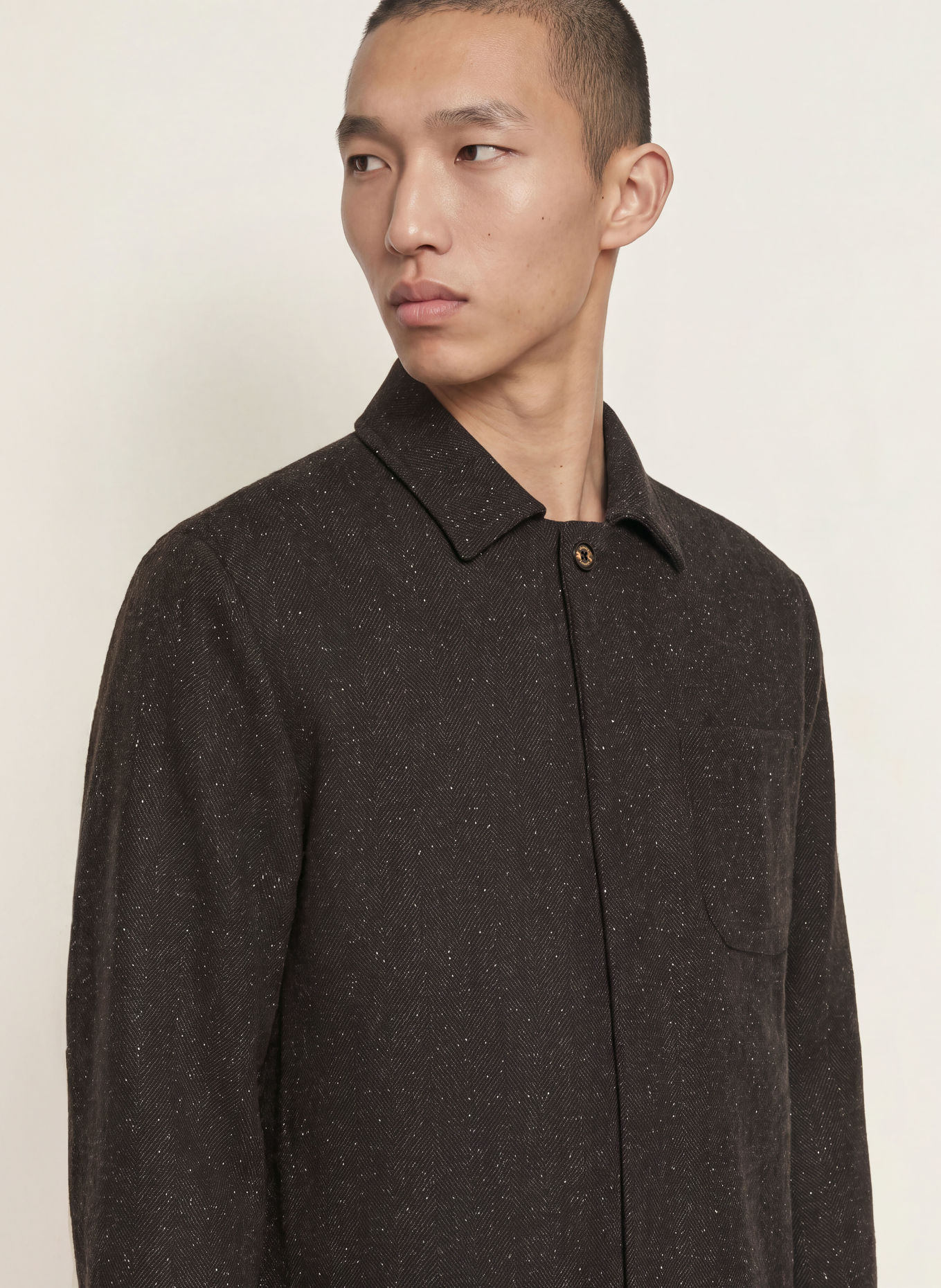 eleventy Overjacket aus Tweed: DUNKELGRAU