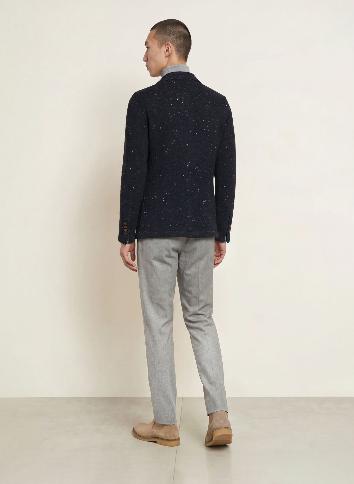 eleventy Stricksakko Extra Slim Fit: DUNKELBLAU