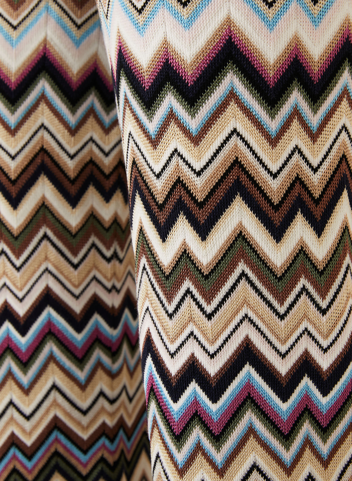 MISSONI Strickhose: CREME / PINK / HELLBLAU