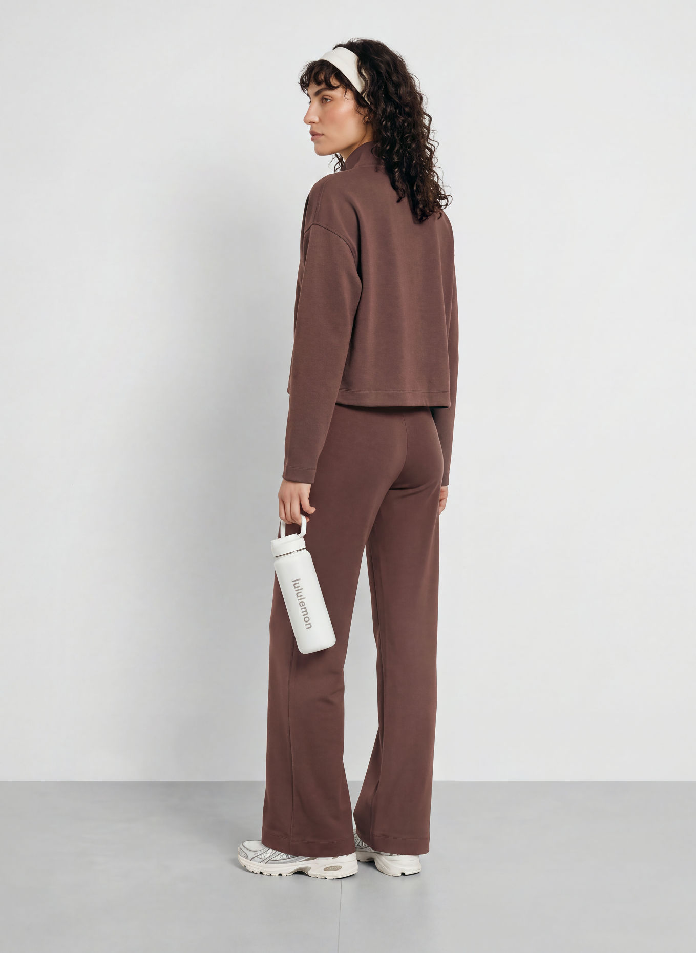 MRS & HUGS Sweater met halve rits: MARRON FONCÉ