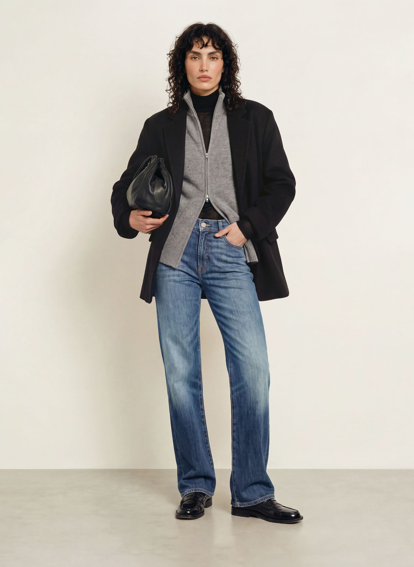 7 for all mankind Wide Leg Jeans LOTTA: 3NE BLUE HOUR
