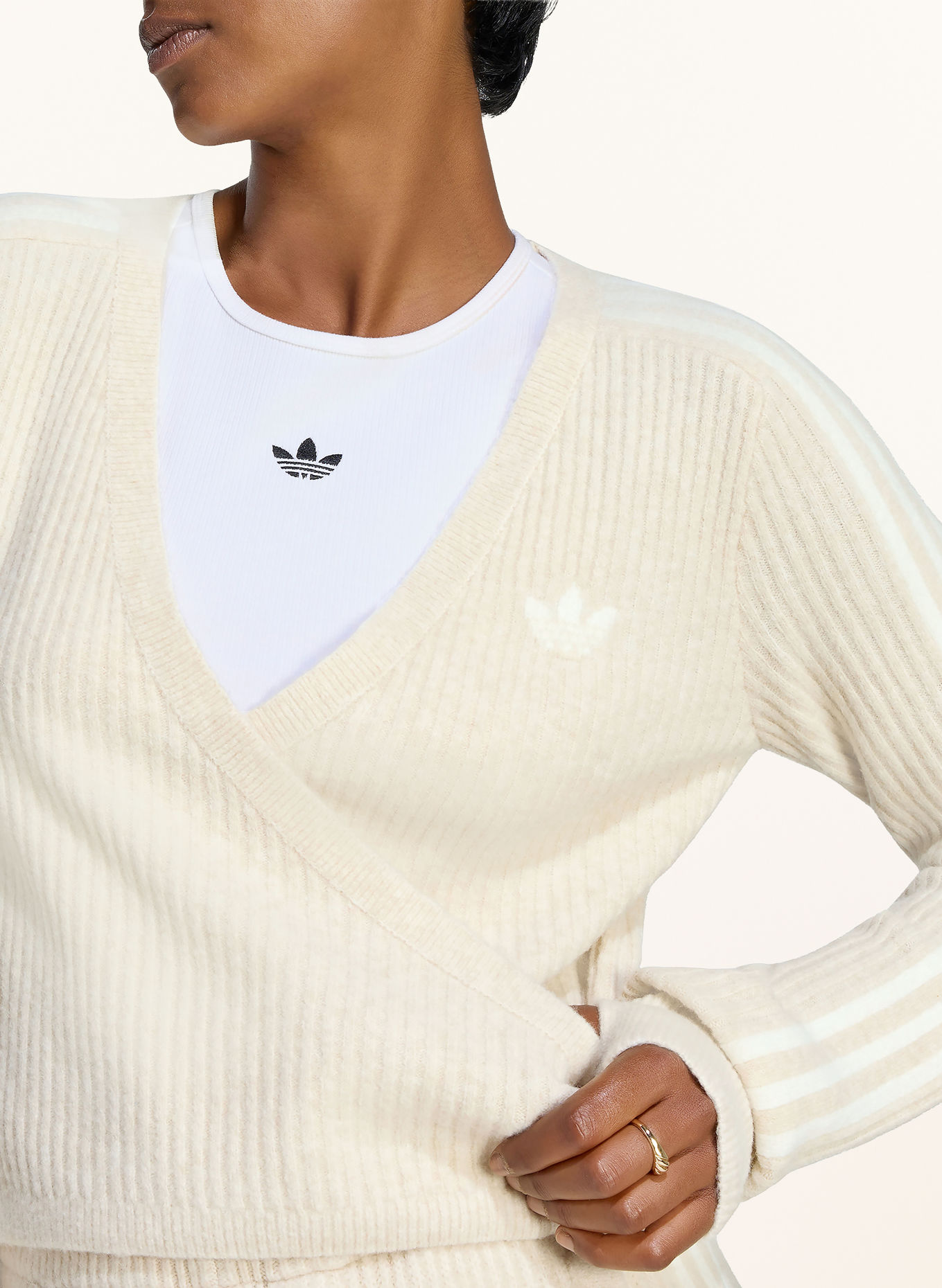 adidas Originals Cardigan: CREAM