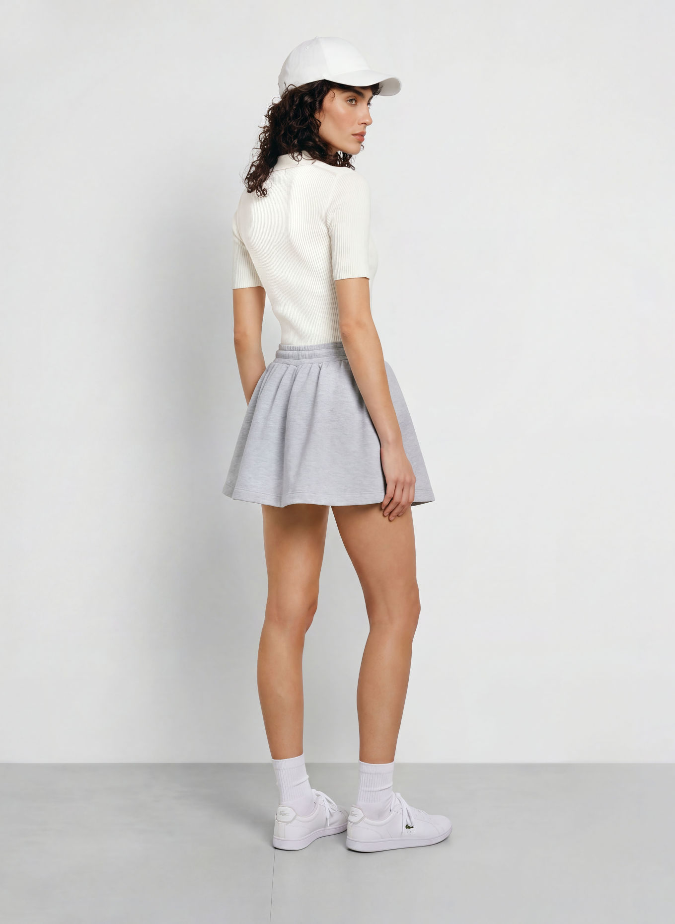 LACOSTE Sweatshirt Skirt: LIGHT GRAY