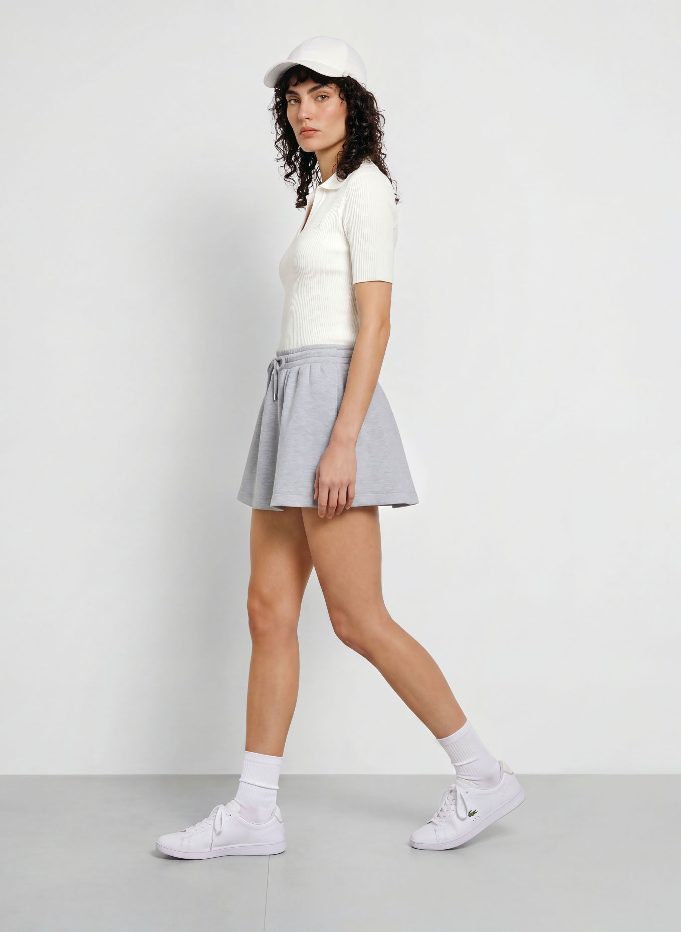 LACOSTE Sweatshirt Skirt: LIGHT GRAY