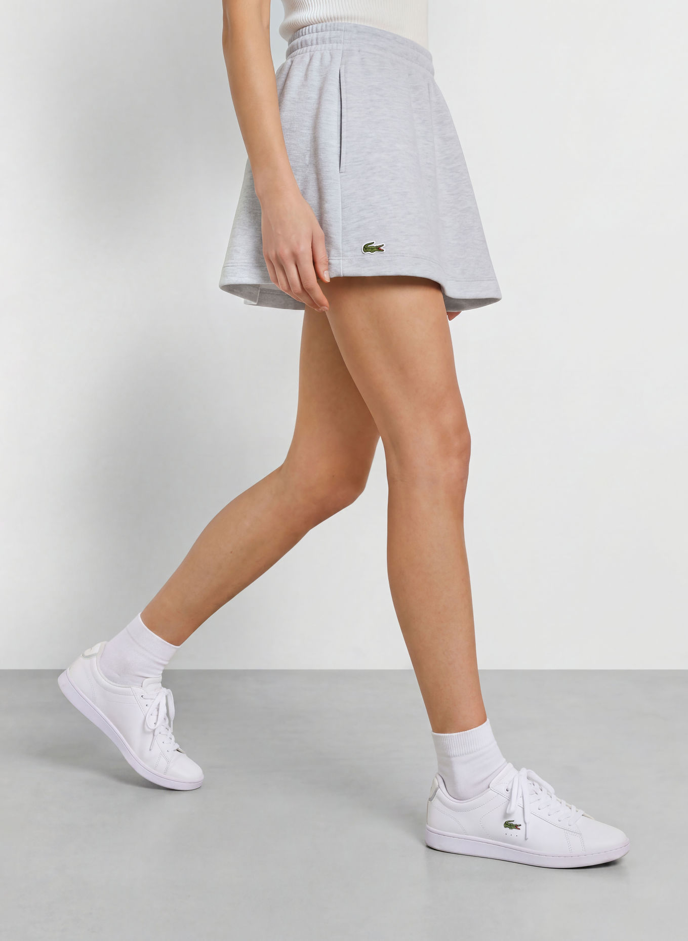 LACOSTE Sweatshirt Skirt: LIGHT GRAY