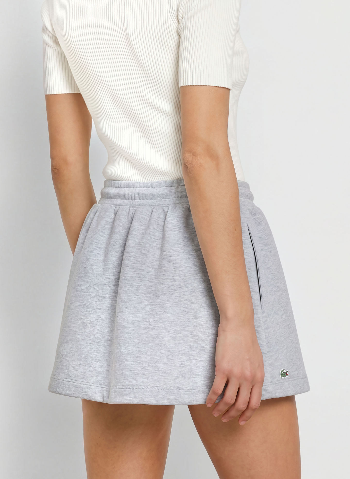LACOSTE Sweatshirt Skirt: LIGHT GRAY