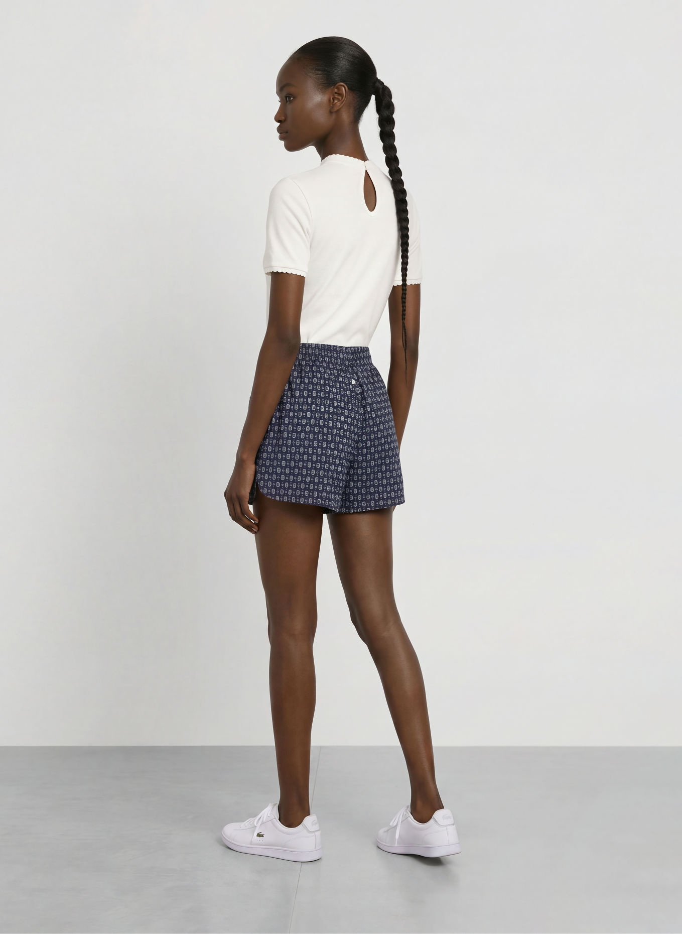LACOSTE T-shirt van piqué: WIT