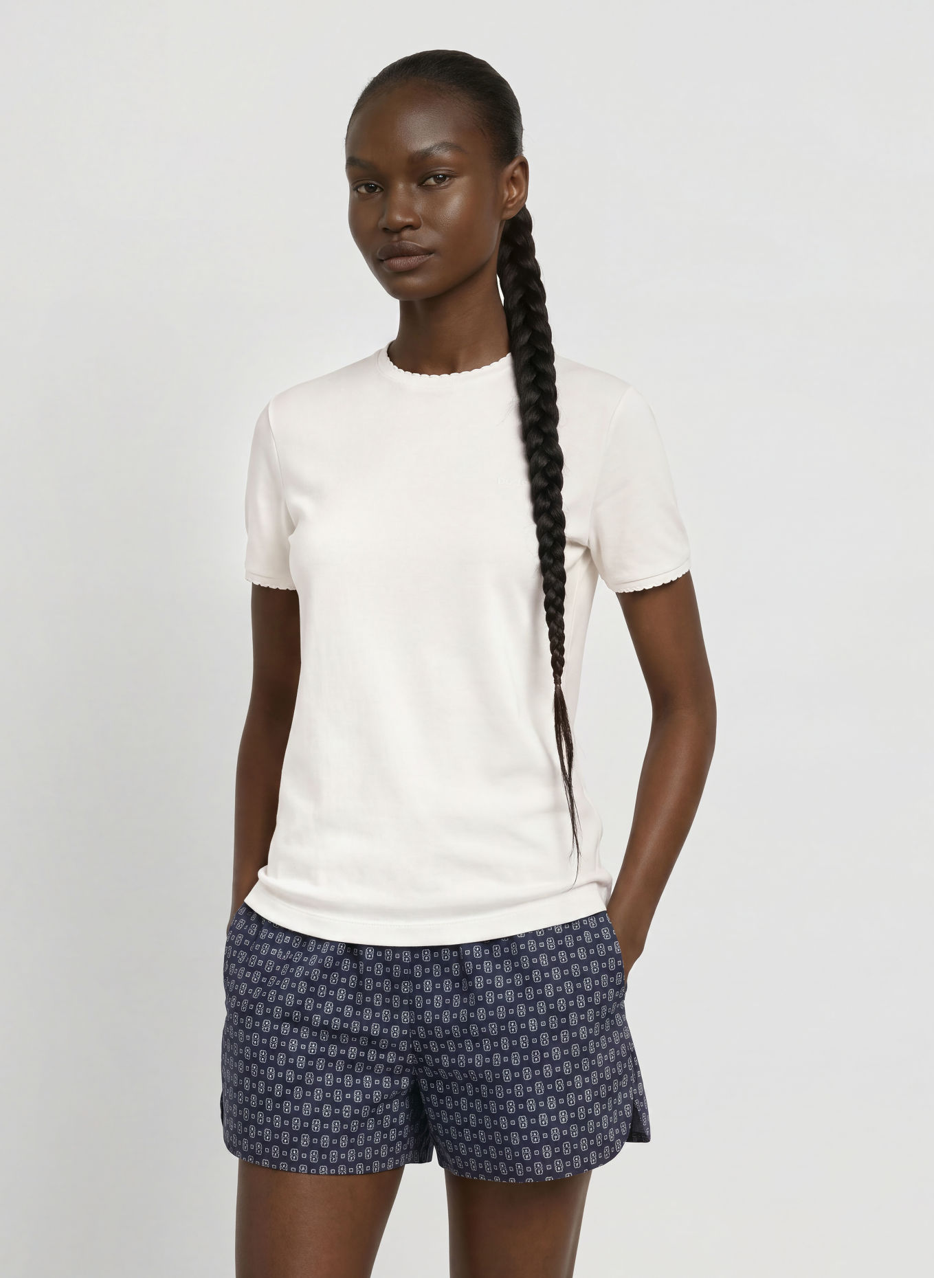 LACOSTE T-shirt van piqué: WIT