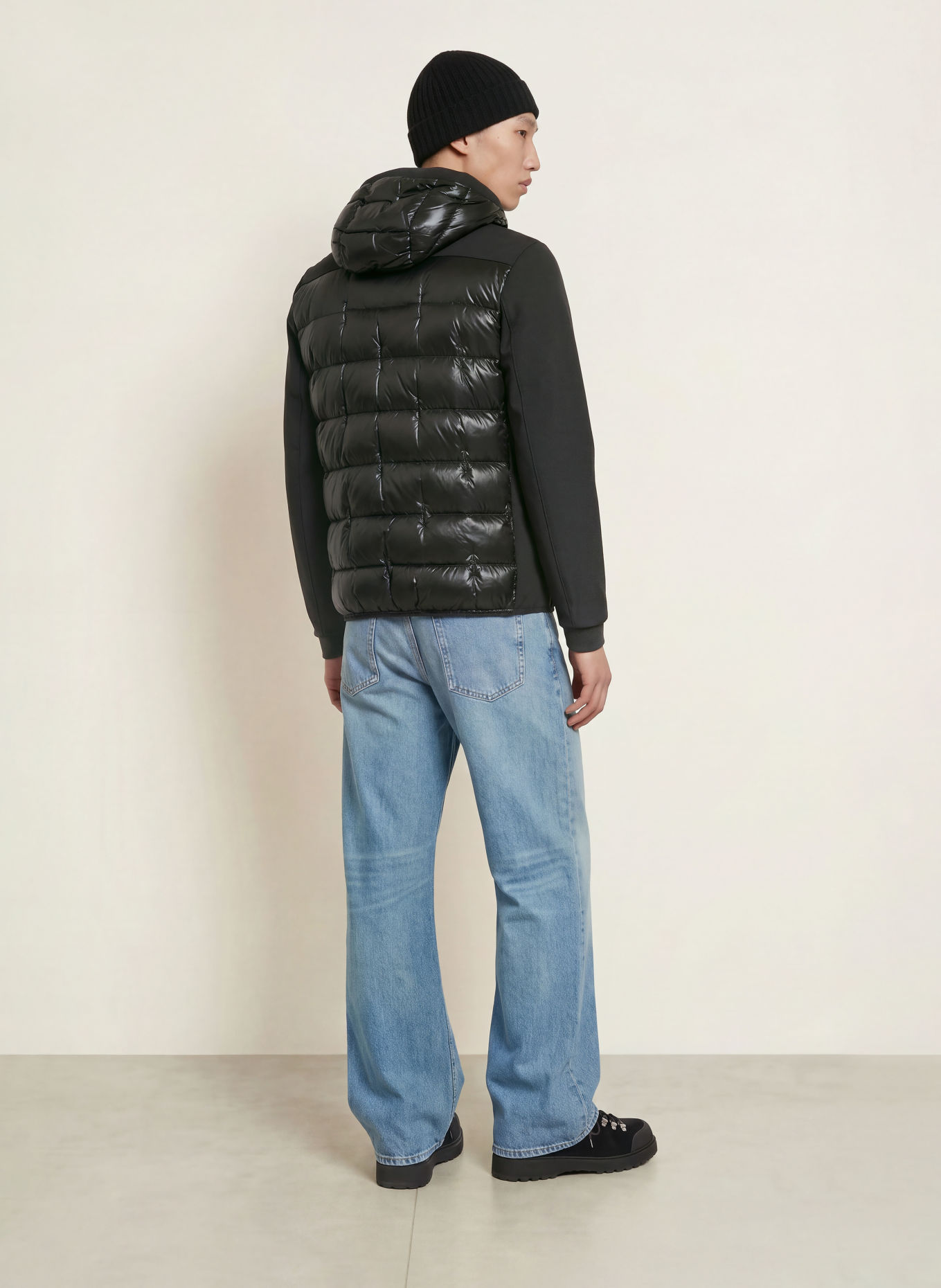 PARAJUMPERS VIGOLO dunjakke i blandet materiale: SORT
