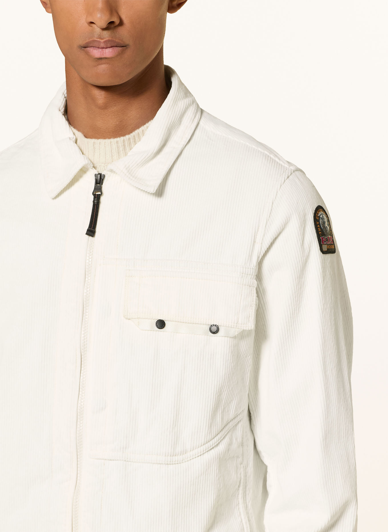 PARAJUMPERS Overjacket GALROSS aus Cord: ECRU