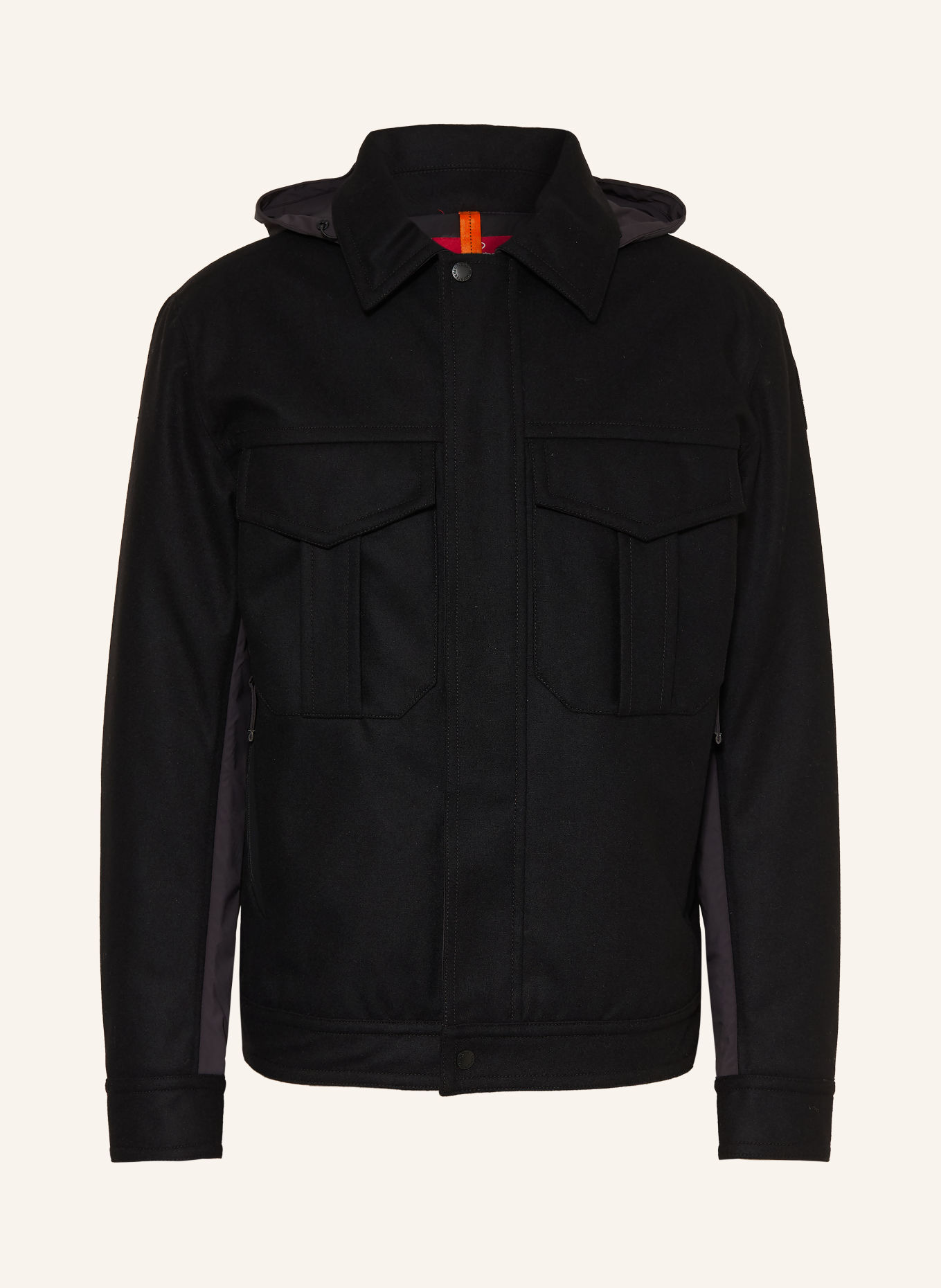 PARAJUMPERS Overjacket HINA mit abnehmbarer Kapuze: SCHWARZ