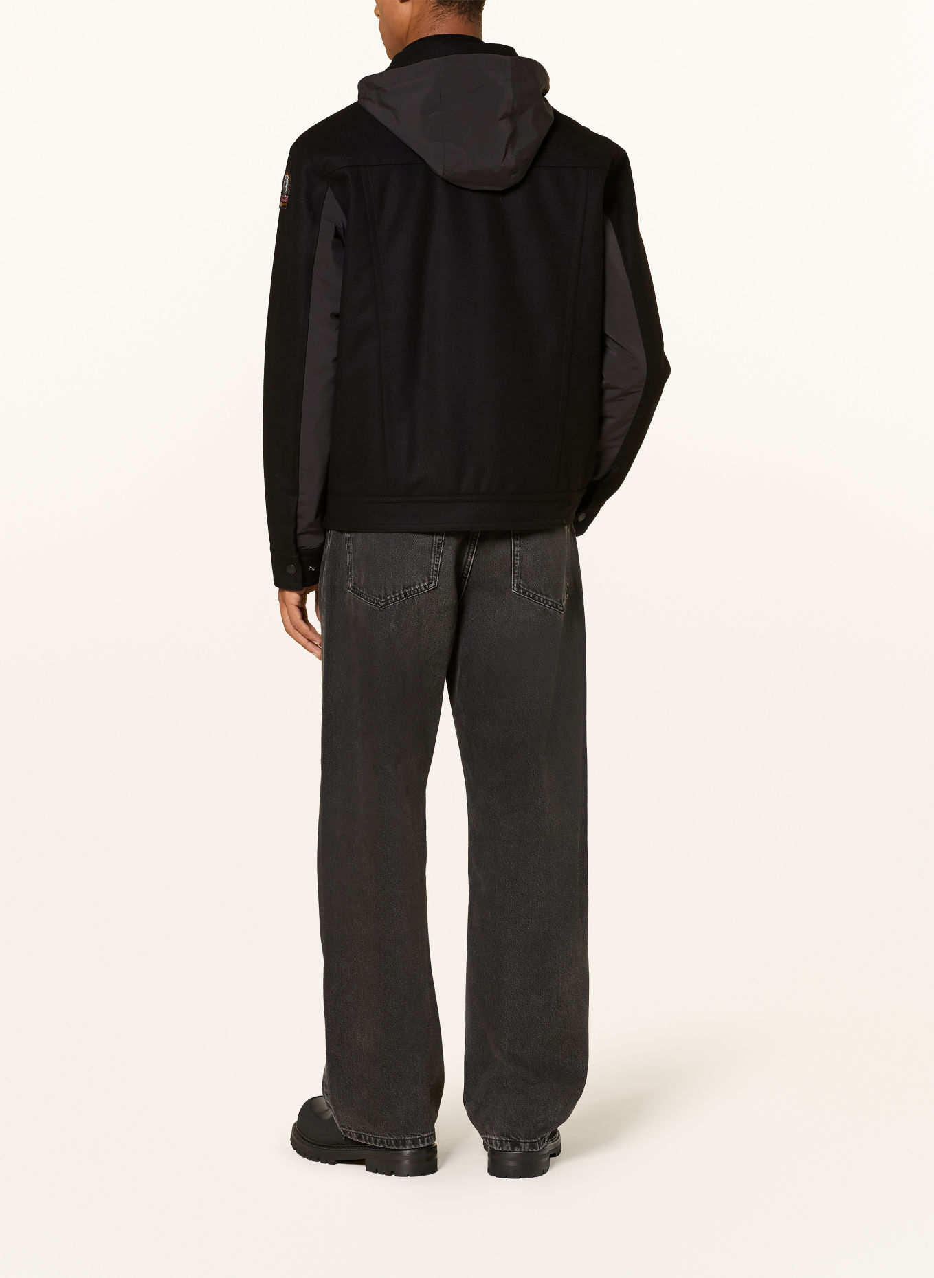 PARAJUMPERS Overjacket HINA mit abnehmbarer Kapuze: SCHWARZ