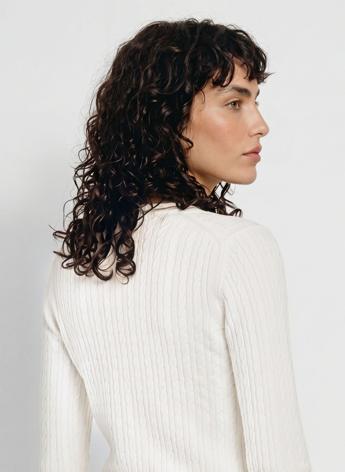 LACOSTE Trui: WIT / BEIGE