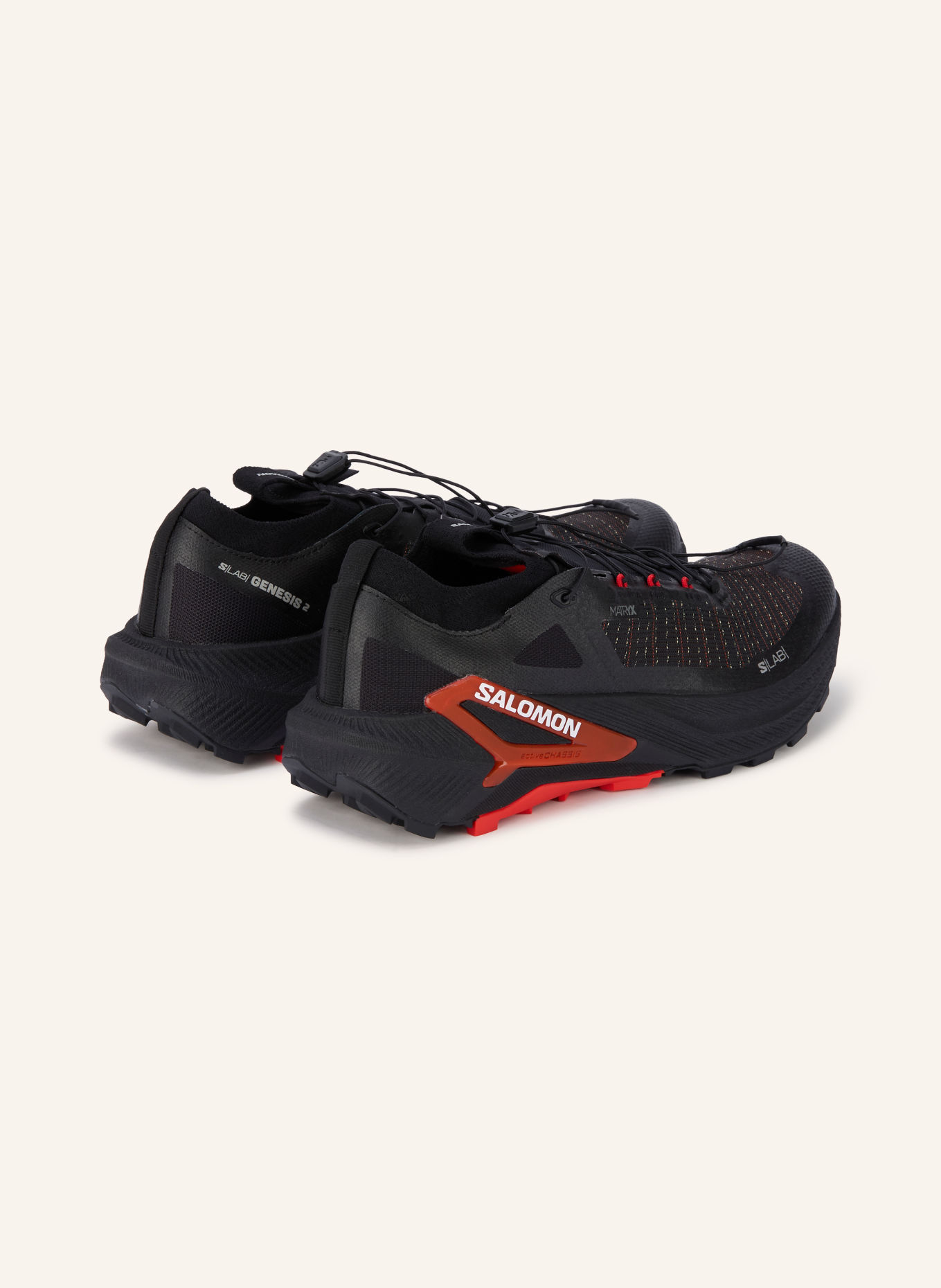 SALOMON S/LAB GENESIS 2 Trail running shoes: BLACK / NEON RED