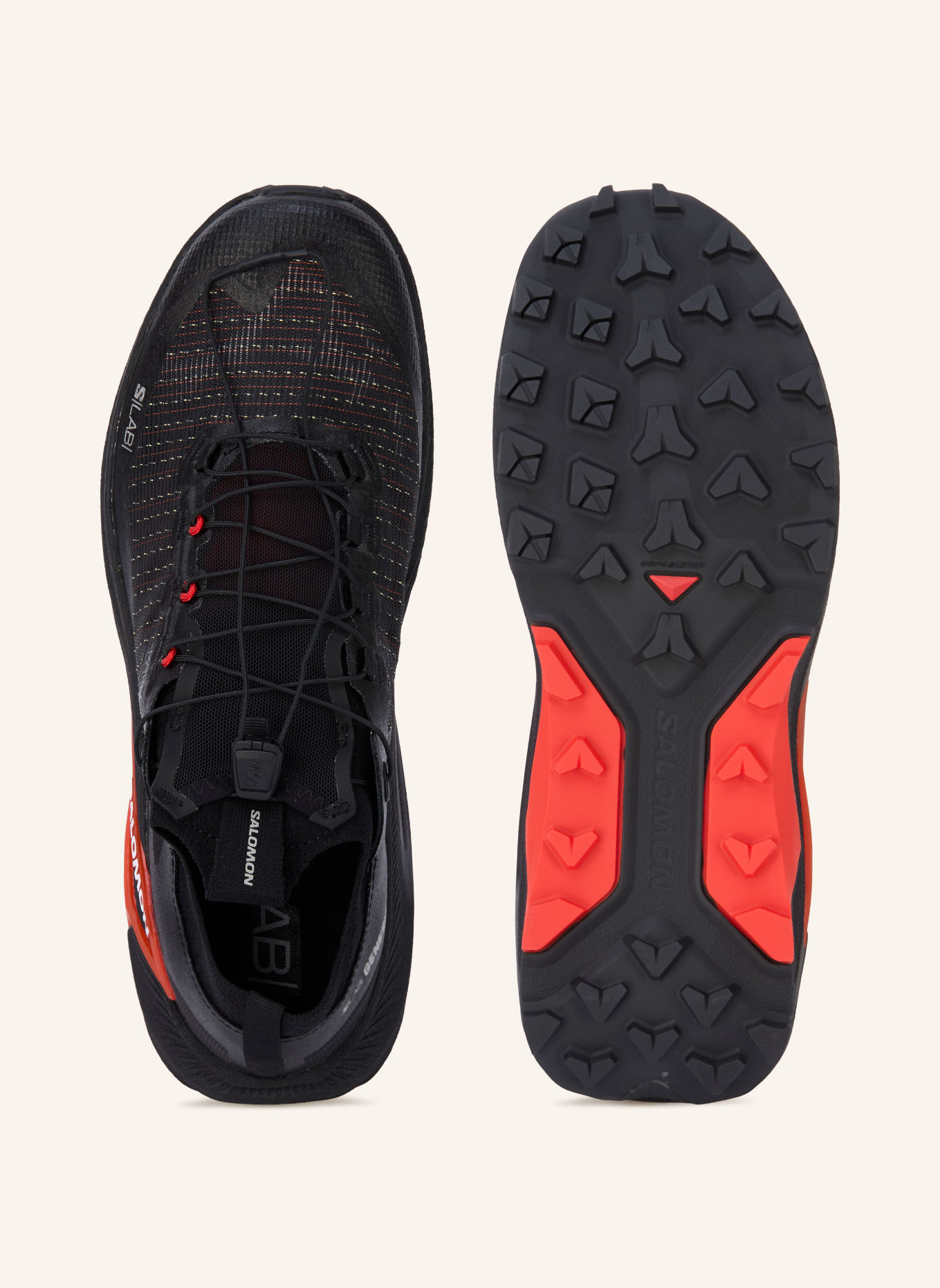 SALOMON S/LAB GENESIS 2 Trail running shoes: BLACK / NEON RED