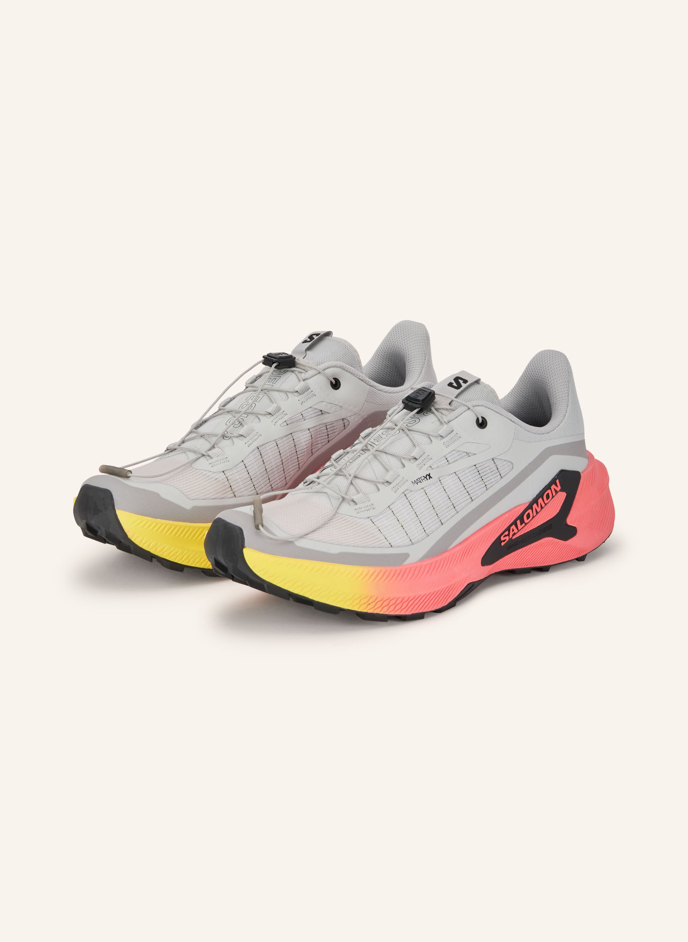 SALOMON Buty do biegania w terenie GENESIS 2: JASNOCZARY / JASKRAWY CZERWONY