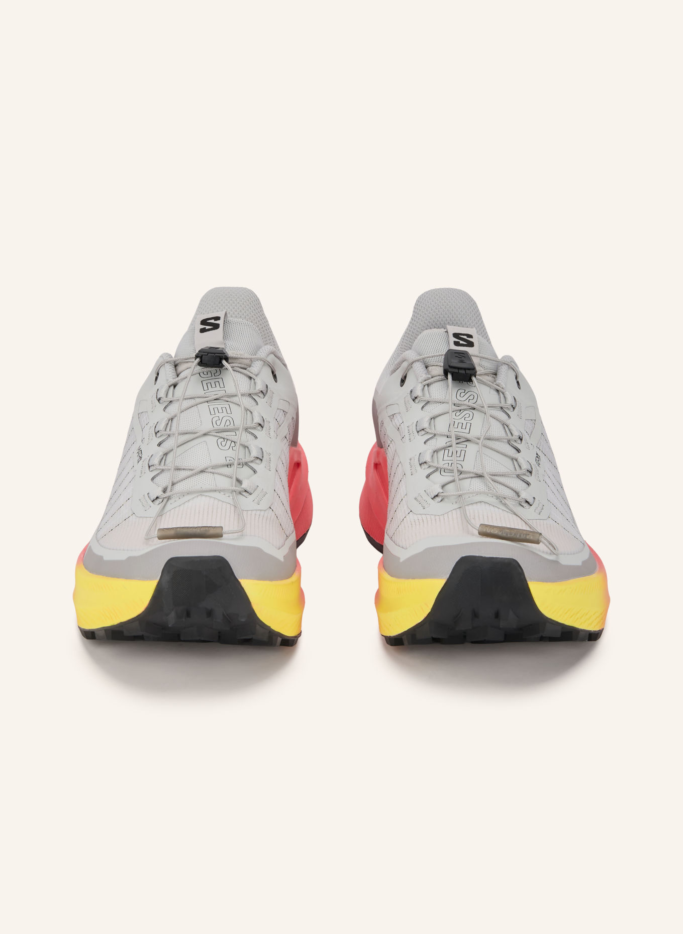 SALOMON Buty do biegania w terenie GENESIS 2: JASNOCZARY / JASKRAWY CZERWONY