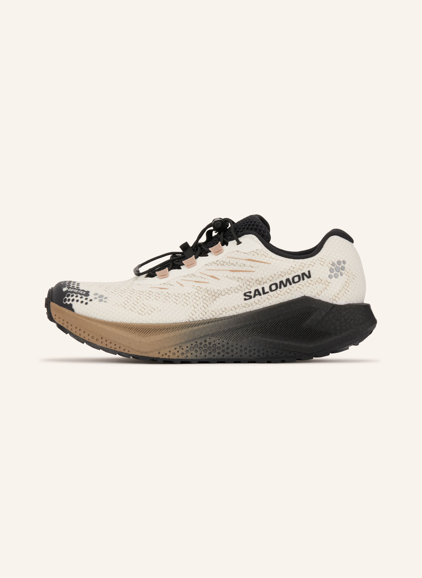 SALOMON Trailrunningsko AERO BLAZE 4 GRVL GTX: CREME / LYSEBRUN / SORT