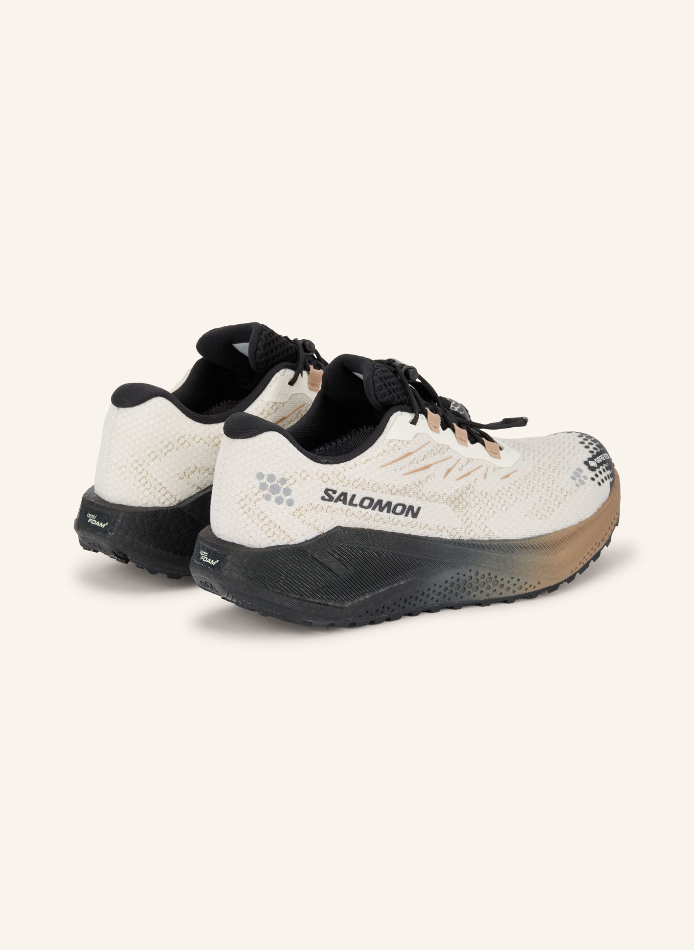 SALOMON AERO BLAZE 4 GRVL GTX Trail running shoes: CREAM / LIGHT BROWN / BLACK