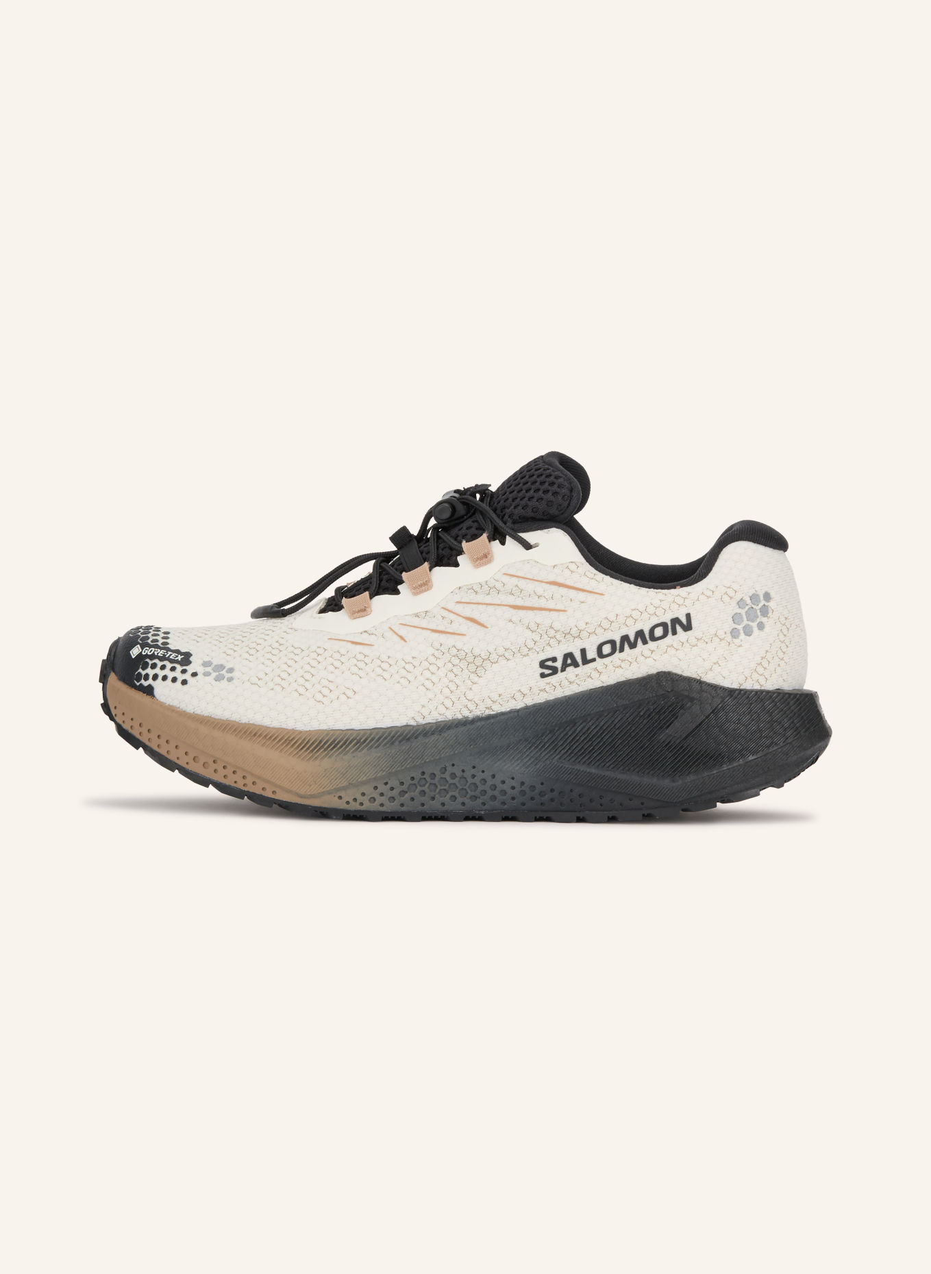 SALOMON AERO BLAZE 4 GRVL GTX Trail running shoes: CREAM / LIGHT BROWN / BLACK
