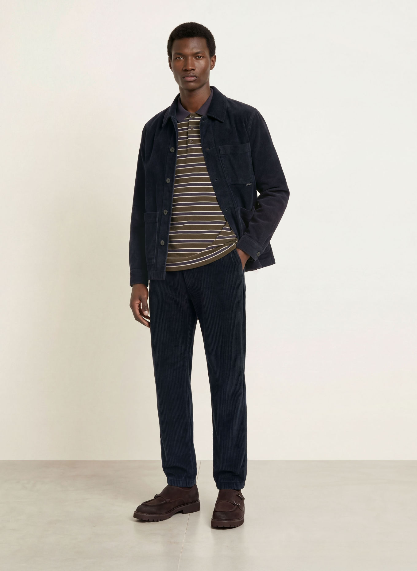 CLOSED Overjacket van corduroy: DONKERBLAUW